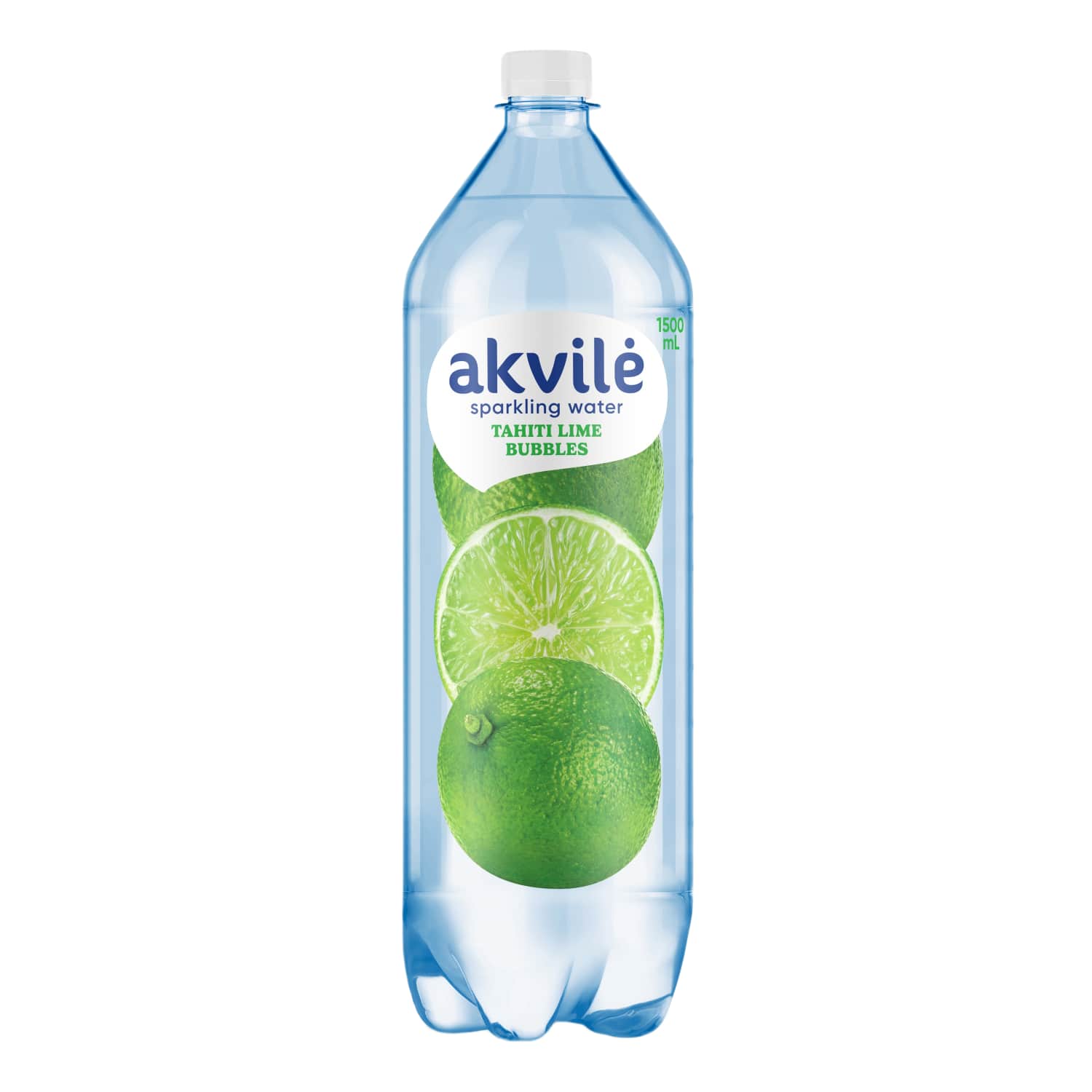 Carbonated water AKVILĖ GREEN TAHITI CITRUS, 1.5 l