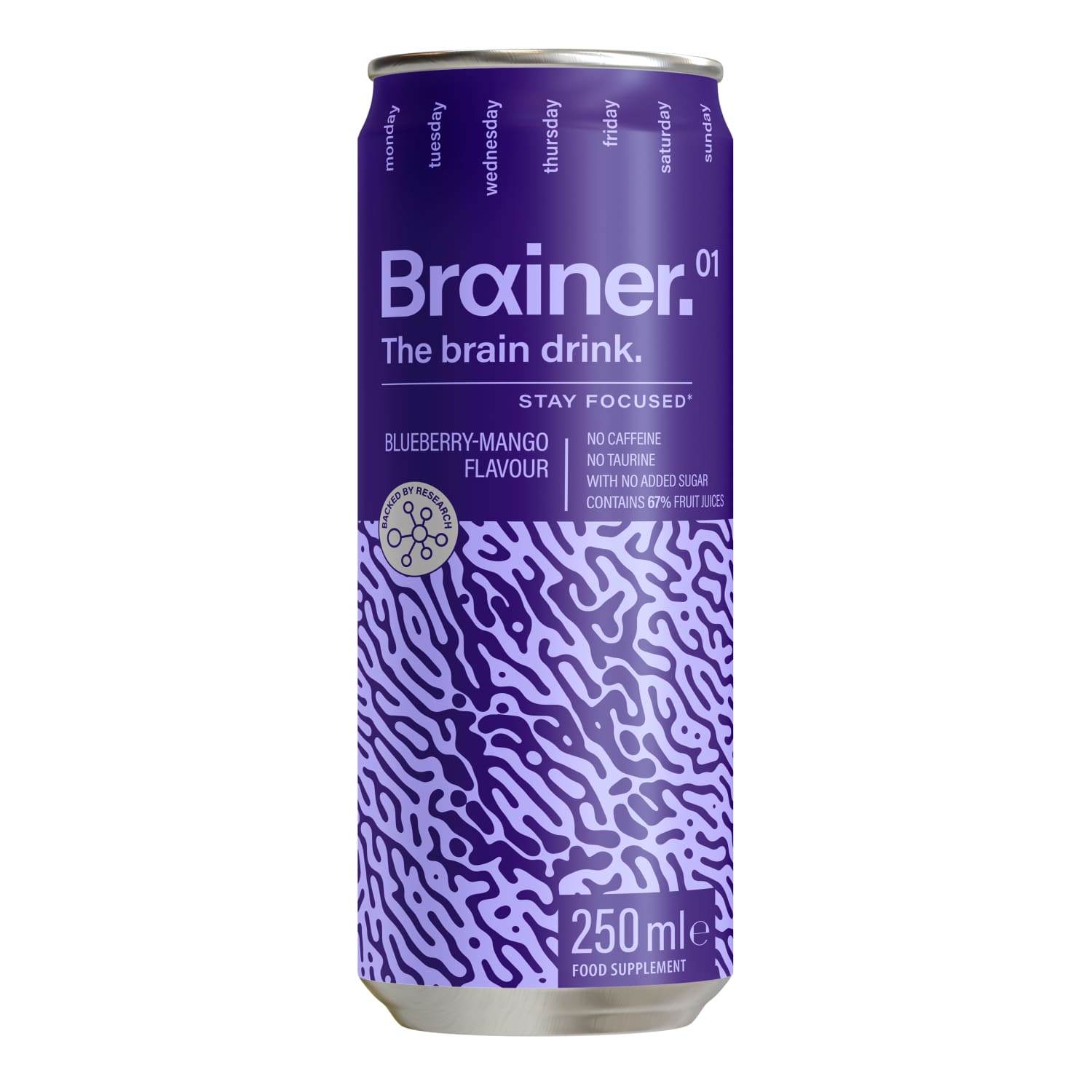 Funkcinis gėrimas su vitamin. BRAINER, 250 ml