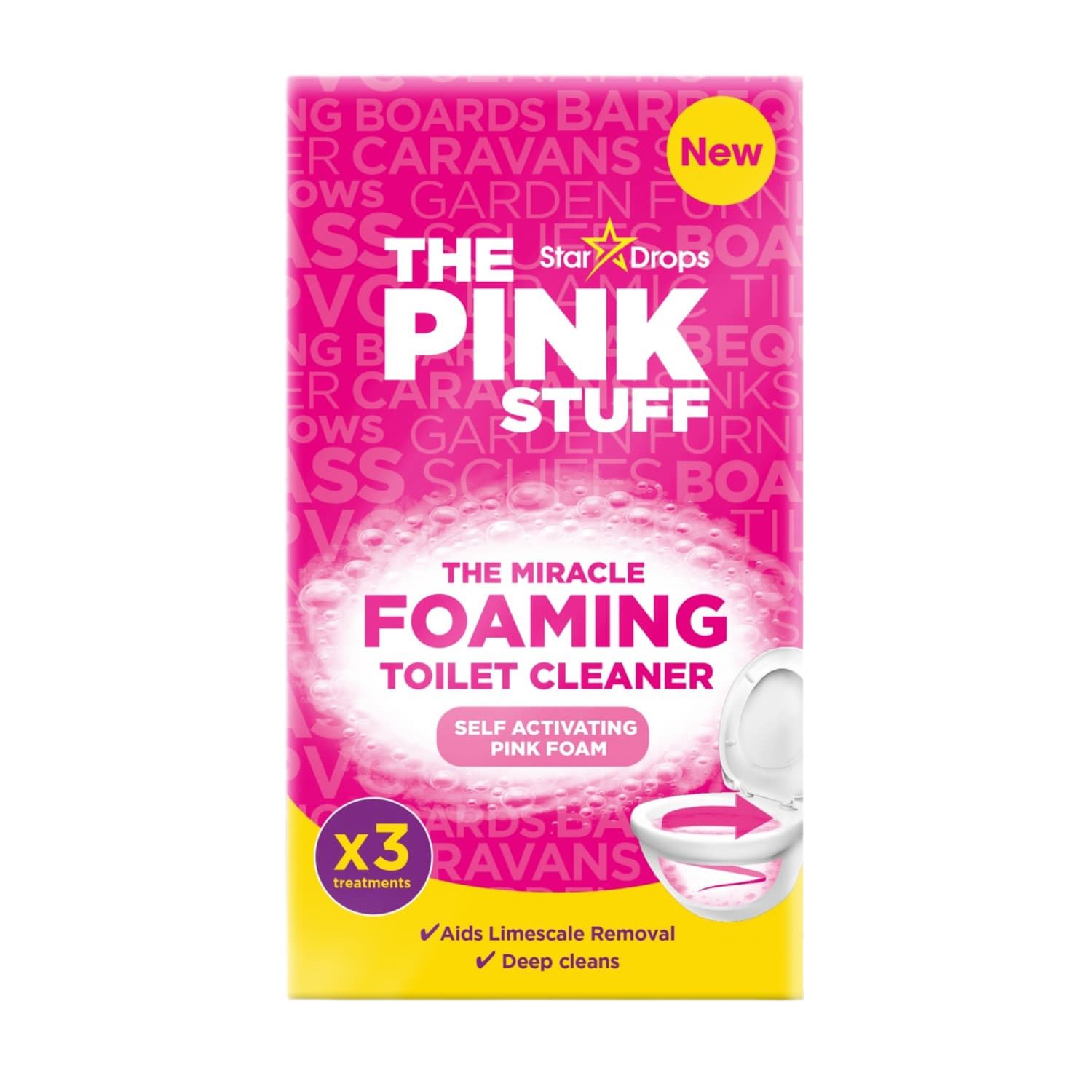Tualeto valiklis THE PINK STUFF, 3 x 100 g