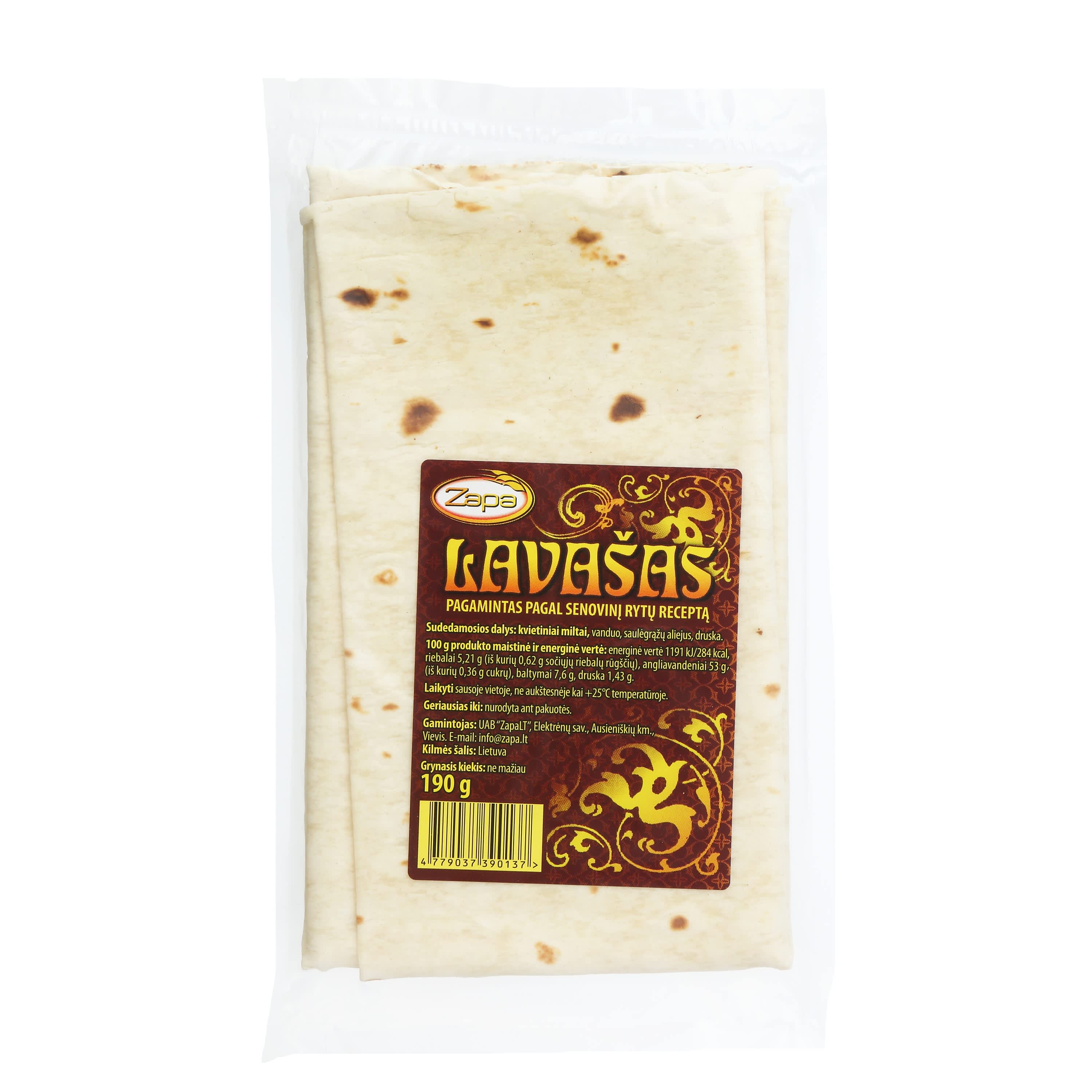 Lavašas ZAPA, 190 g