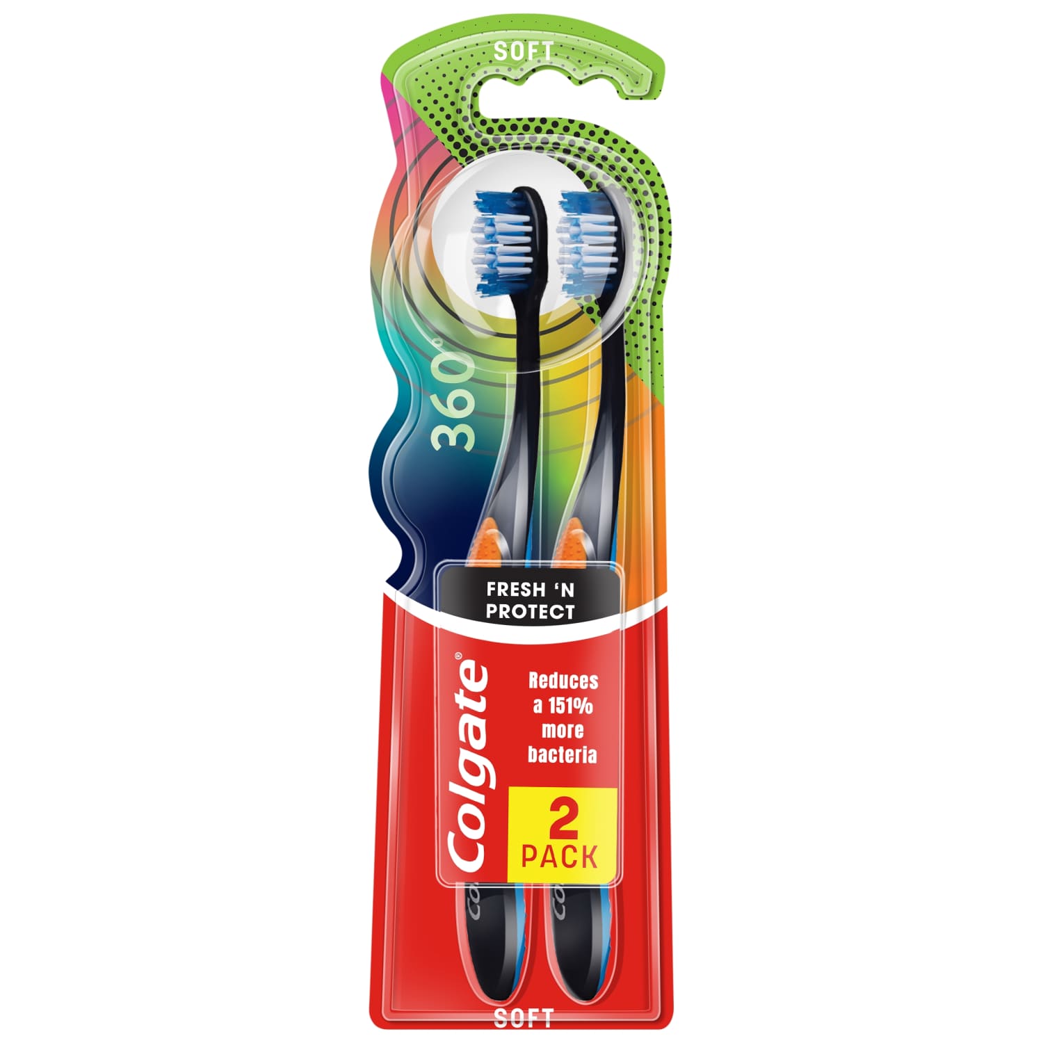 Dantų šepetėlis COLGATE 360 FRESH 2 vnt
