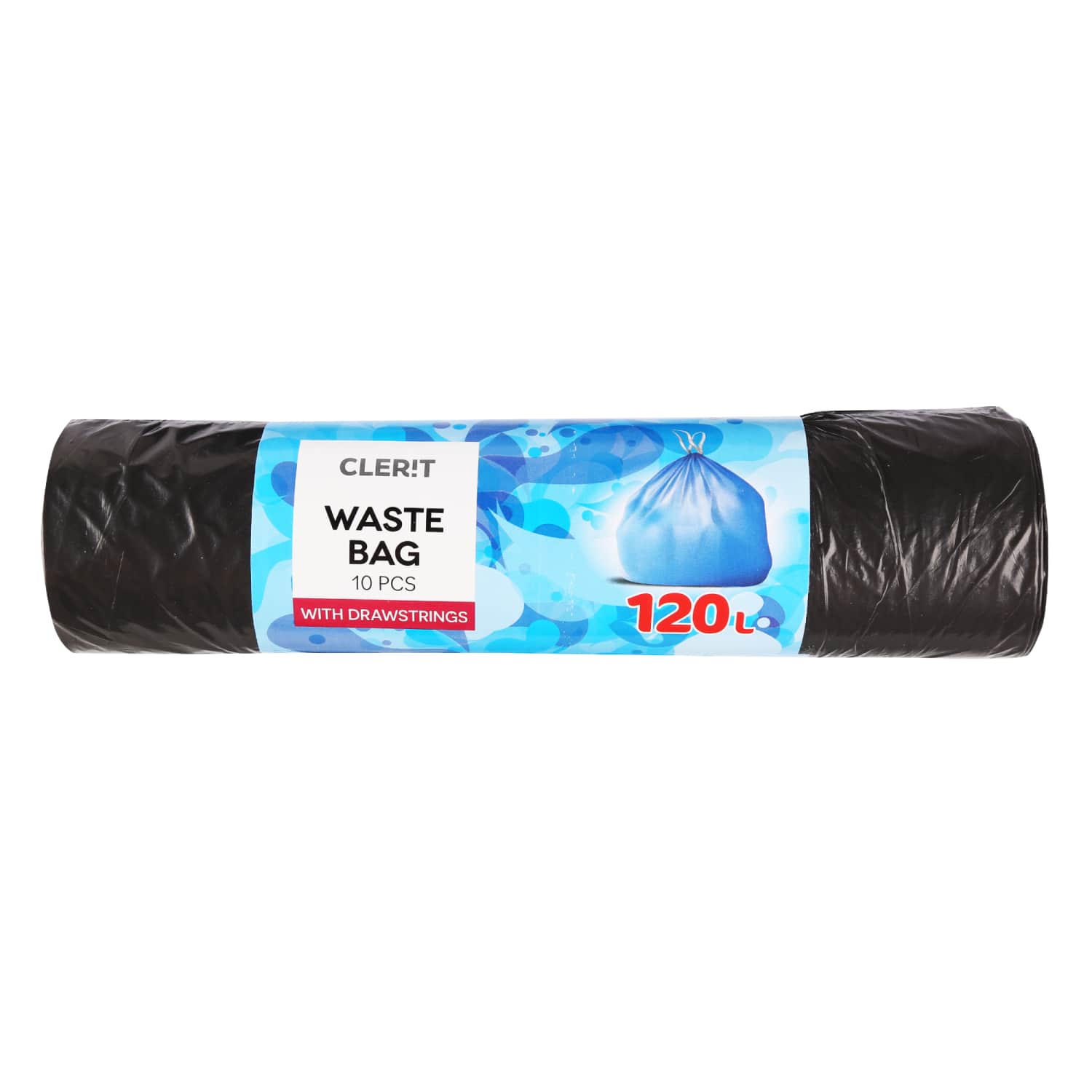 Šiukšlių maišai su virvele 120L,10 vnt.