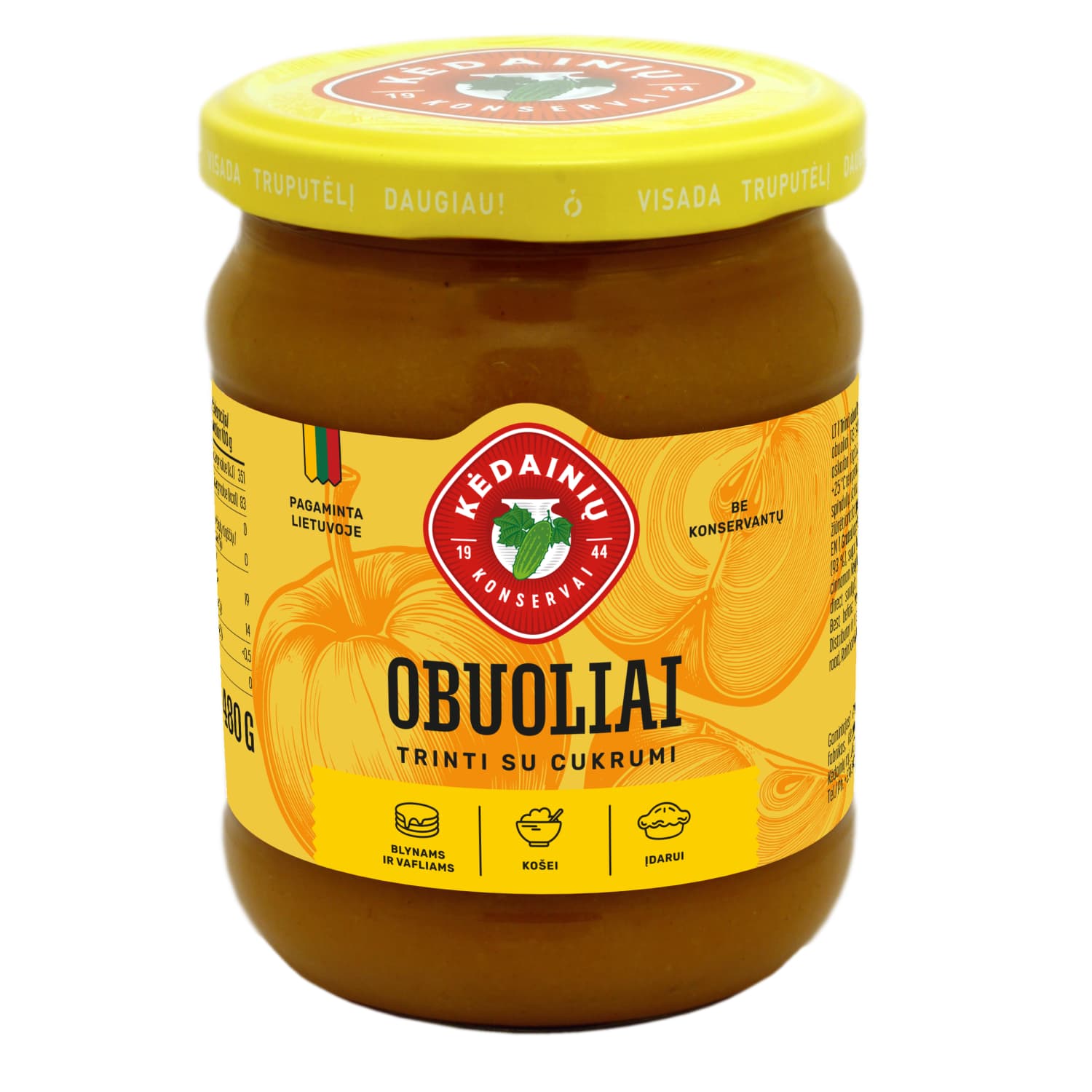Tr. obuoliai su cukr. KĖDAIN. KONSERVAI, 480g
