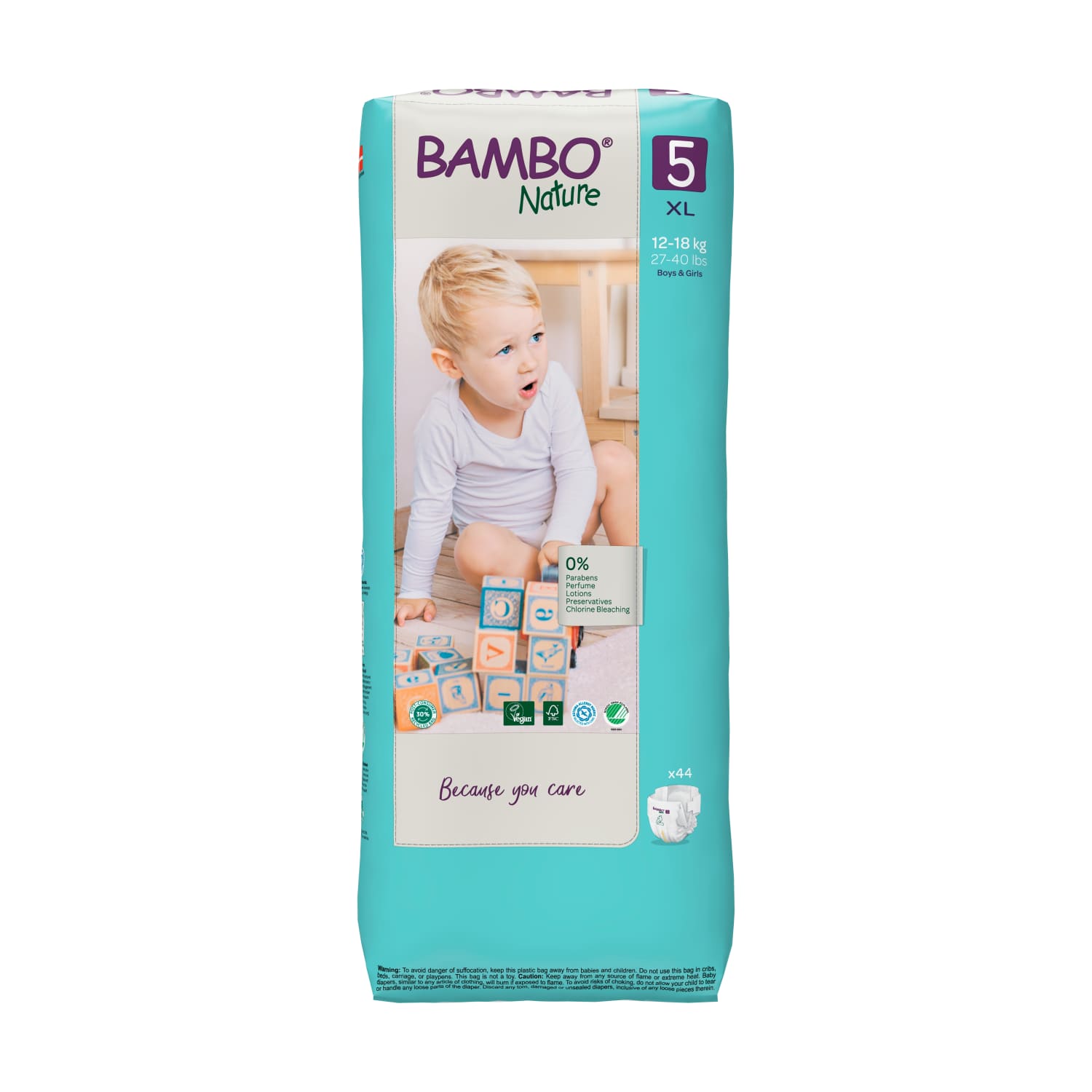 Sauskelnės BAMBO 5 12-18 kg, 44 vnt