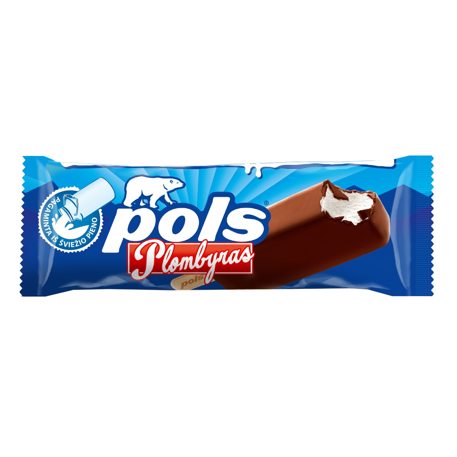 Glazed vanilla ice cream POLS, 120 ml / 75 g
