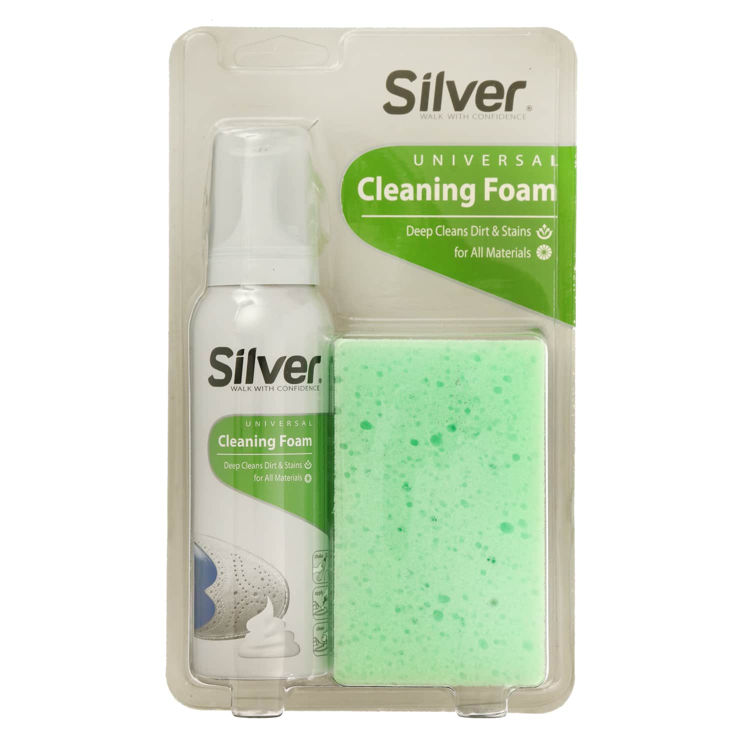 Чистящая пена с губкой SILVER MULTI CL. 125мл