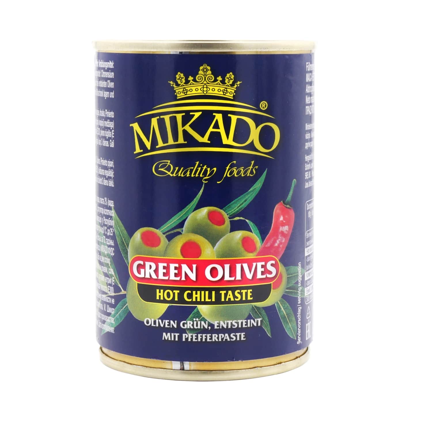 Olives MIKADO with pepper filling, 280 g / 90 g