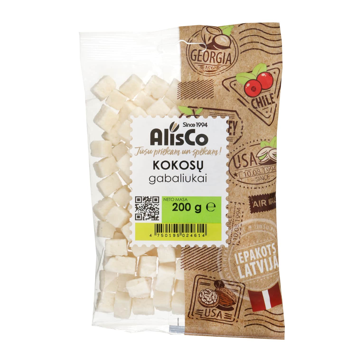 Dried coconut pieces ALIS CO, 200 g