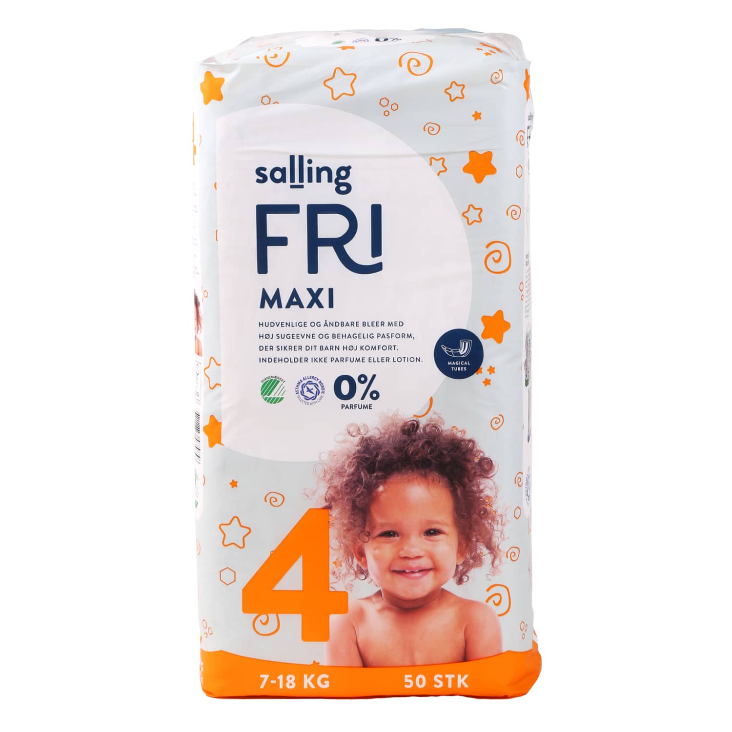 Sausk. SALLING FRI MAXI, 4 d. 7–18kg, 50 vnt.