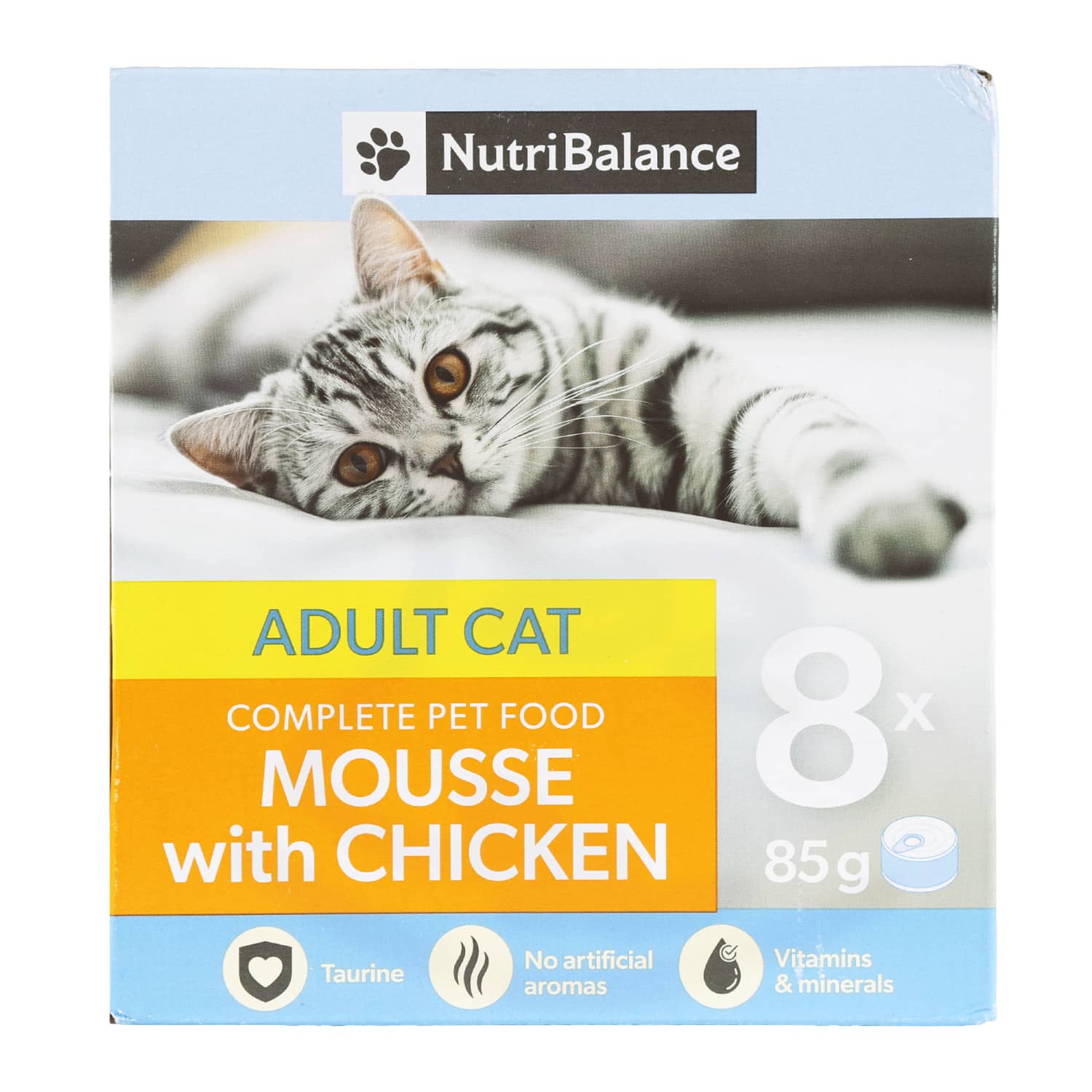 Корм для кошек NUTRIBALANCE с курицей, 8 x 85 г
