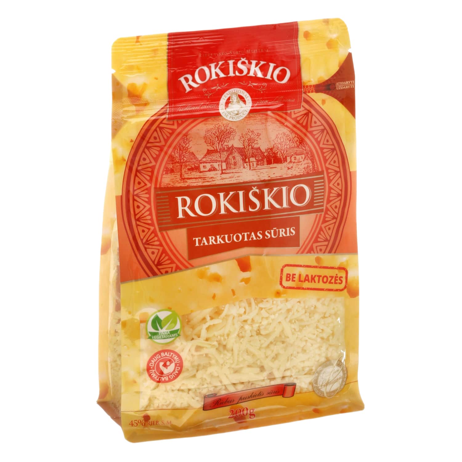 Сыр ROKIŠKIO тертый, 45%, 200г