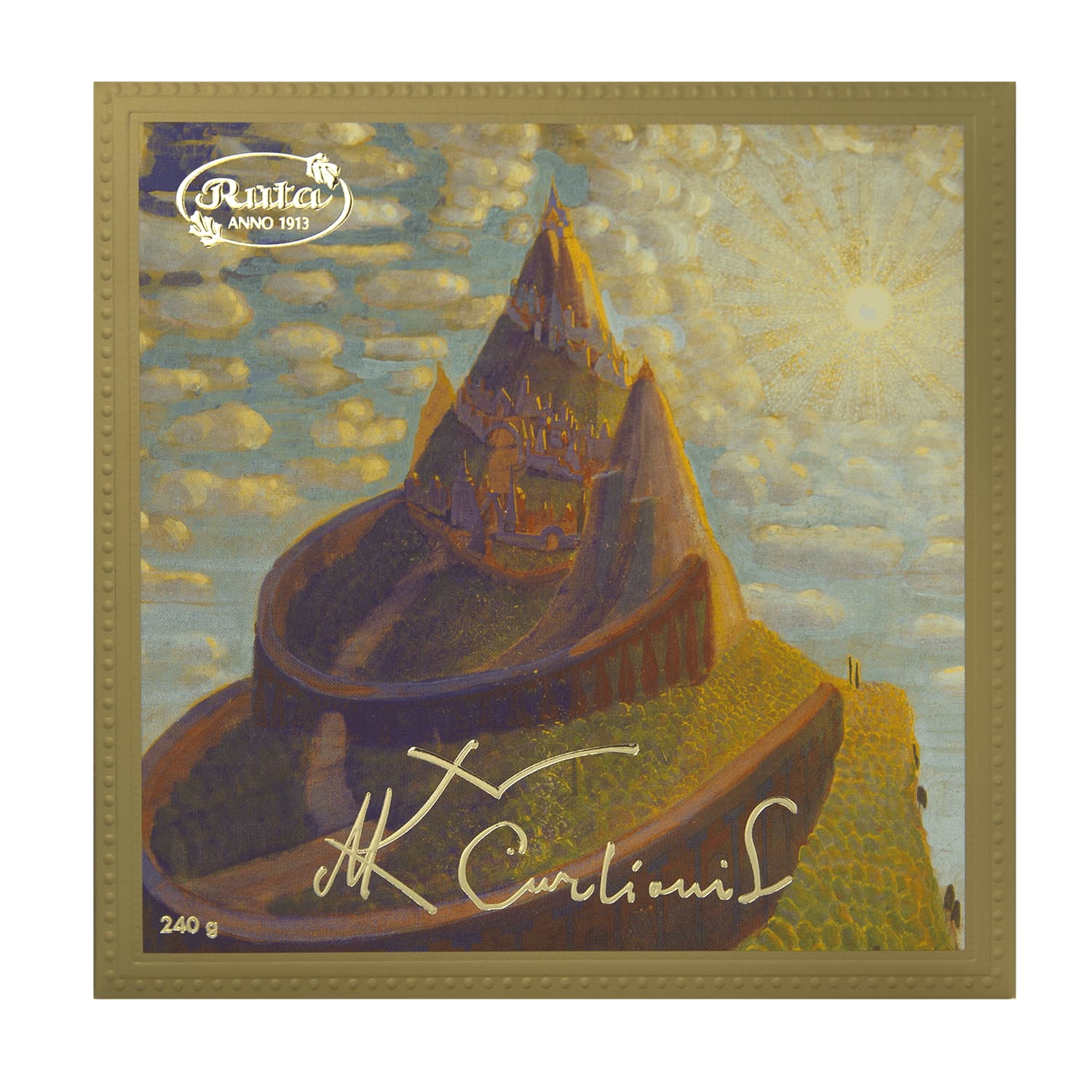 Конфеты из темного шоколада ČIURLIONIS, 240 г