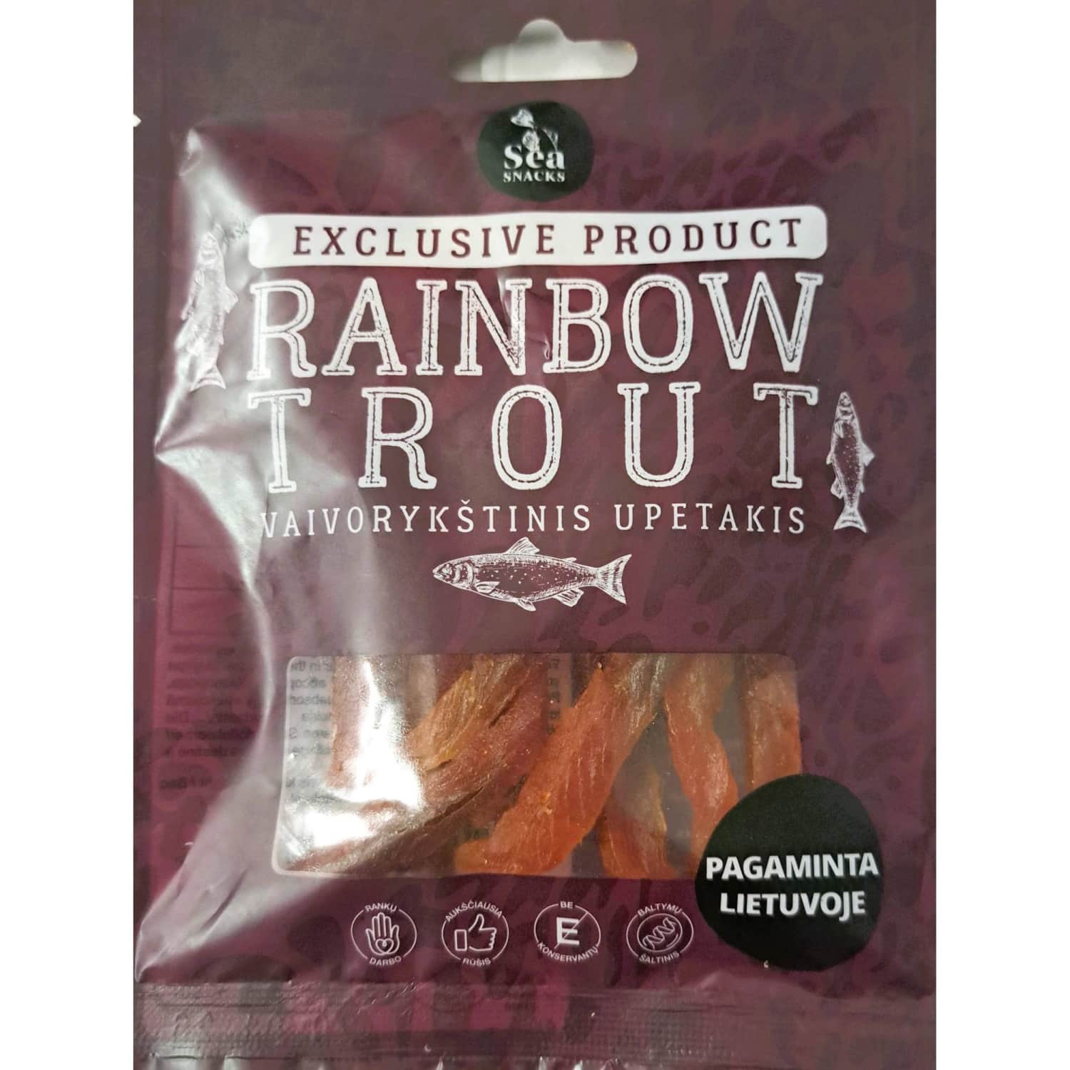 Dried trout fillet strips SEA SNACKS, 30 g