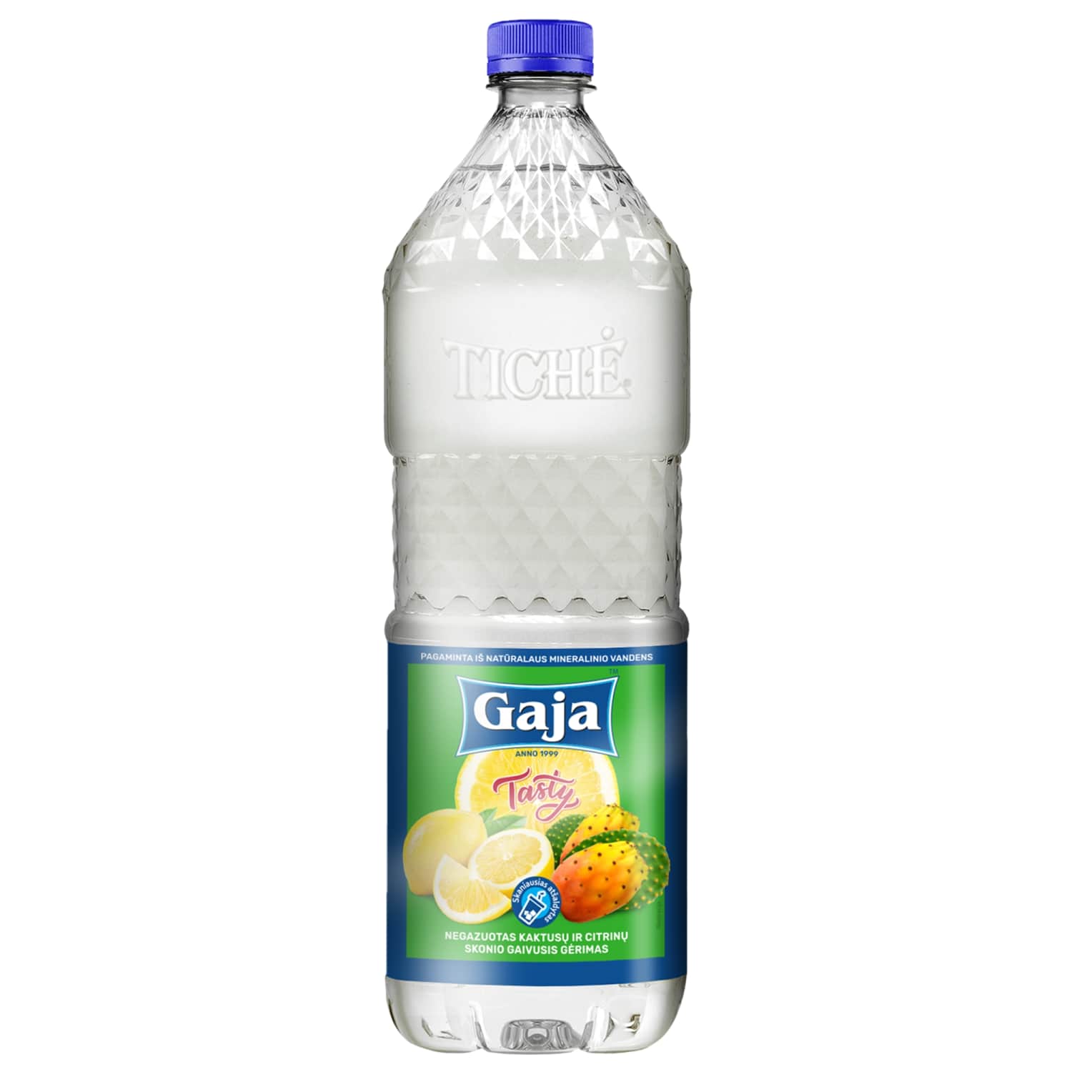 Non-carbonated cactus lemon flavored drink GAJA, 1.5 l