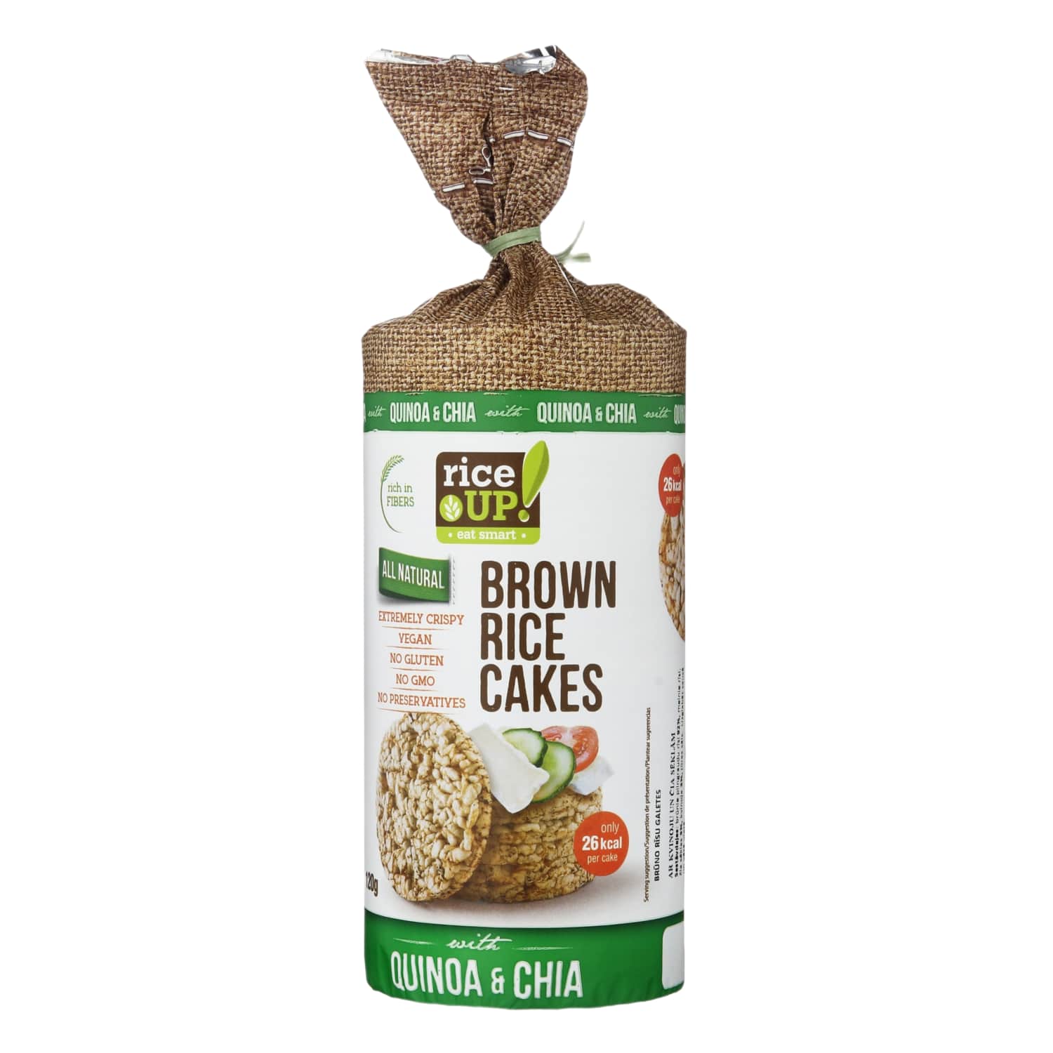 Хрустики из коричневого риса с киноа, RICE UP, 120 г