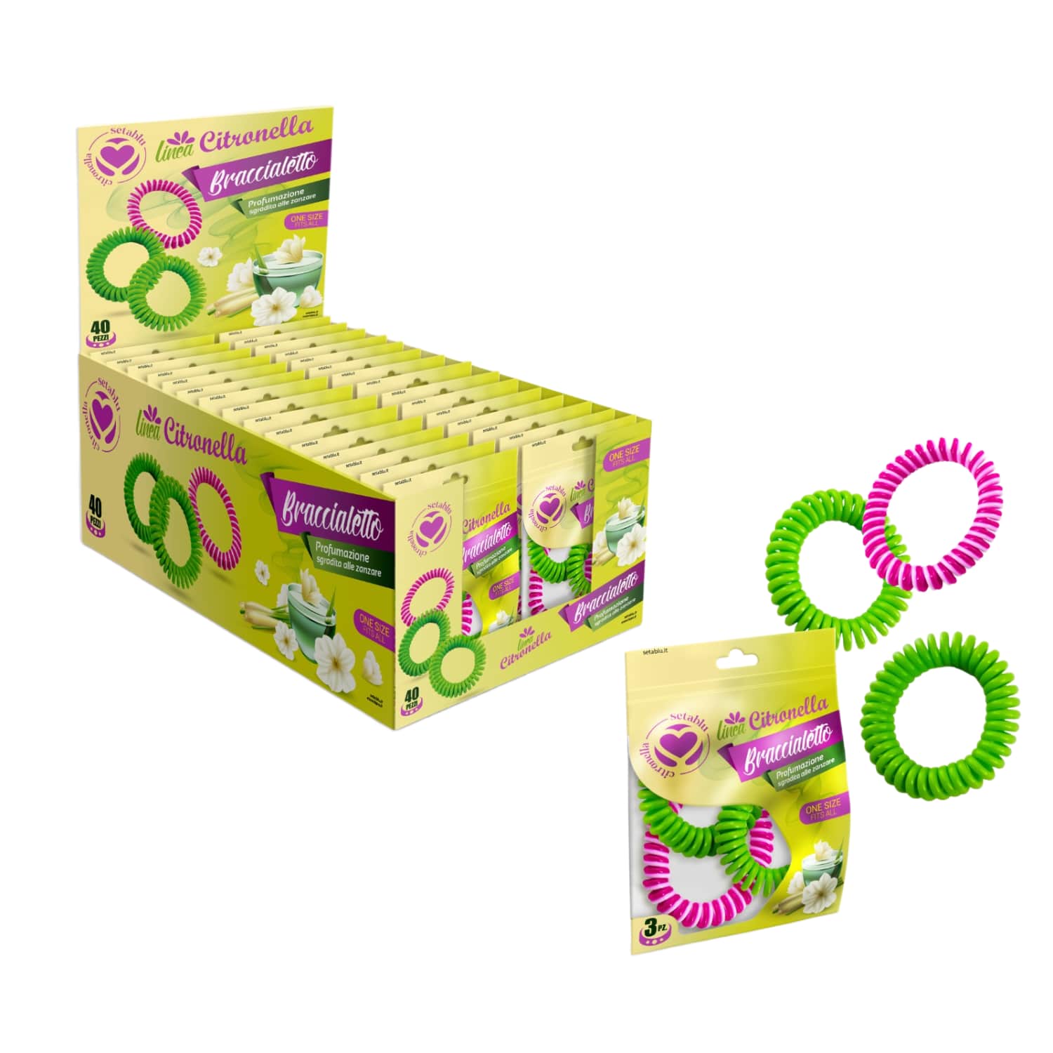 Apyrankės uodams atbaidyti CITRONELLA, 3 vnt.