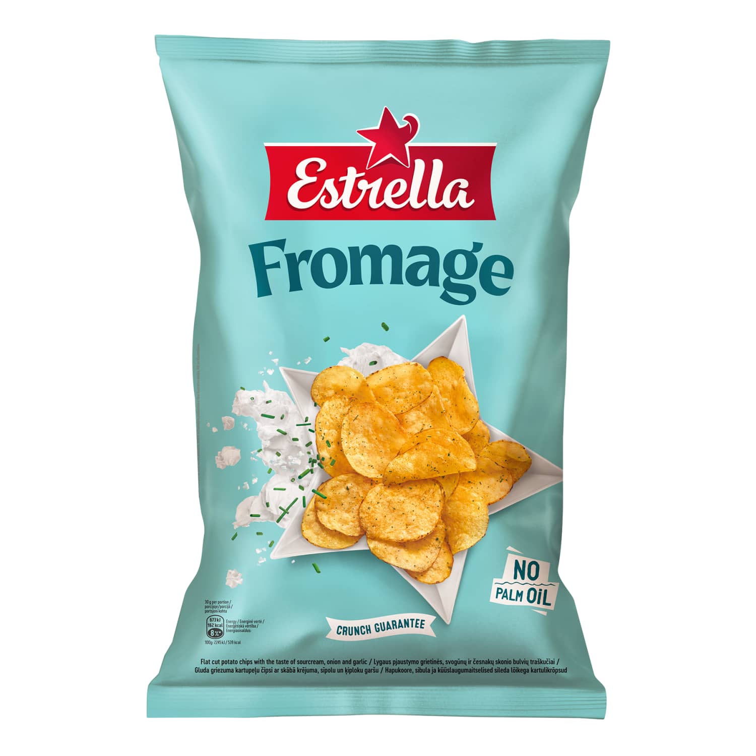 Чипсы картофельные со вкусом сметаны и лука ESTRELLA, 240g