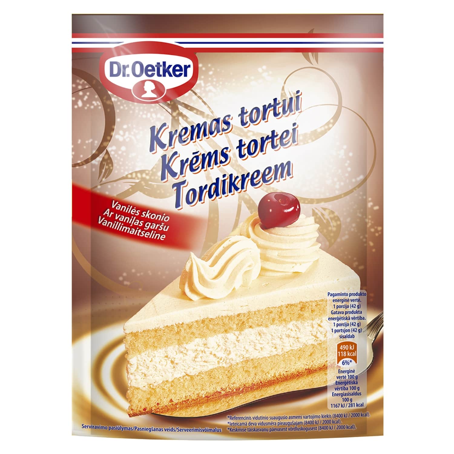Крем со вкусом ванили для торта DR.OETKER, 105г