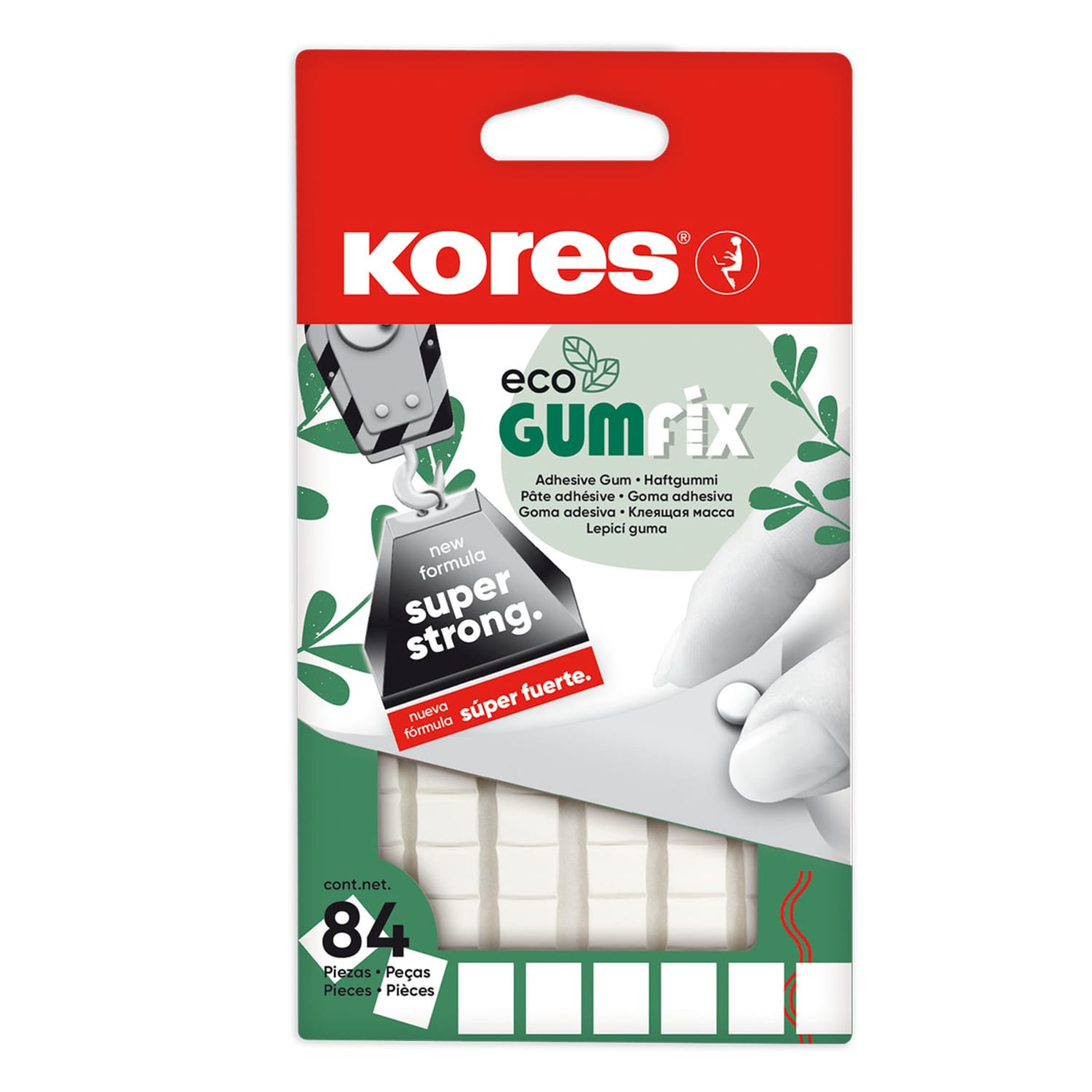 Lipn.pagalvėlės KORES ECO GUMFIX, 84vnt.