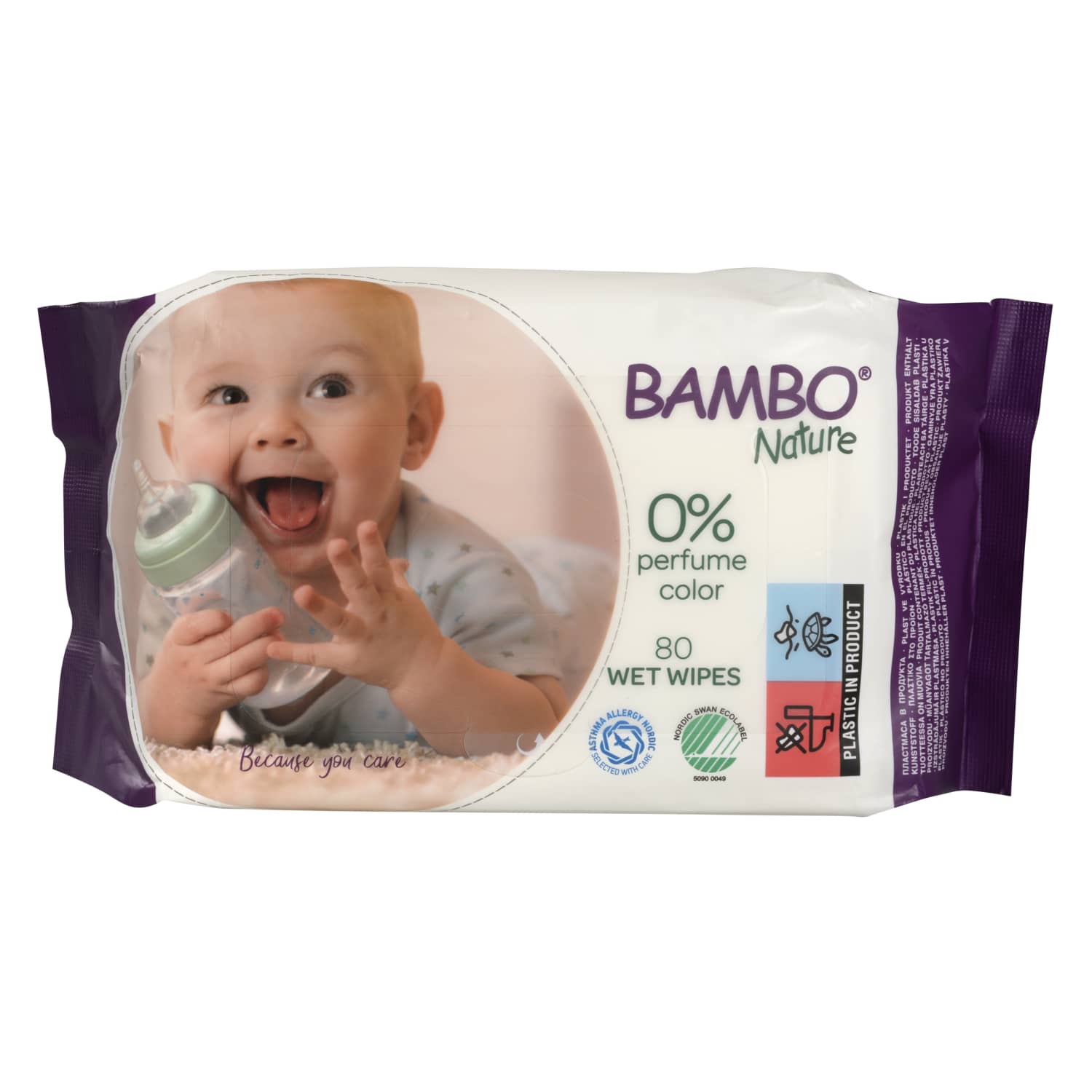 Wet wipes BAMBO NATURE, 80 pcs.