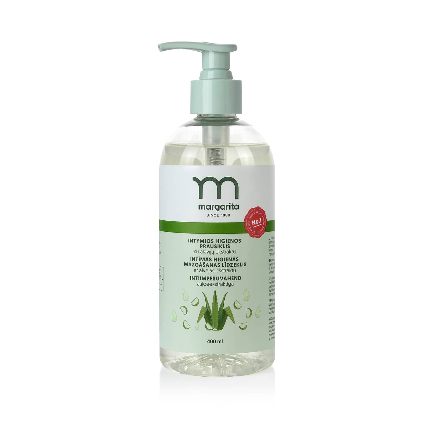 Intimate hygiene wash with aloe MARGARITA, 400 ml