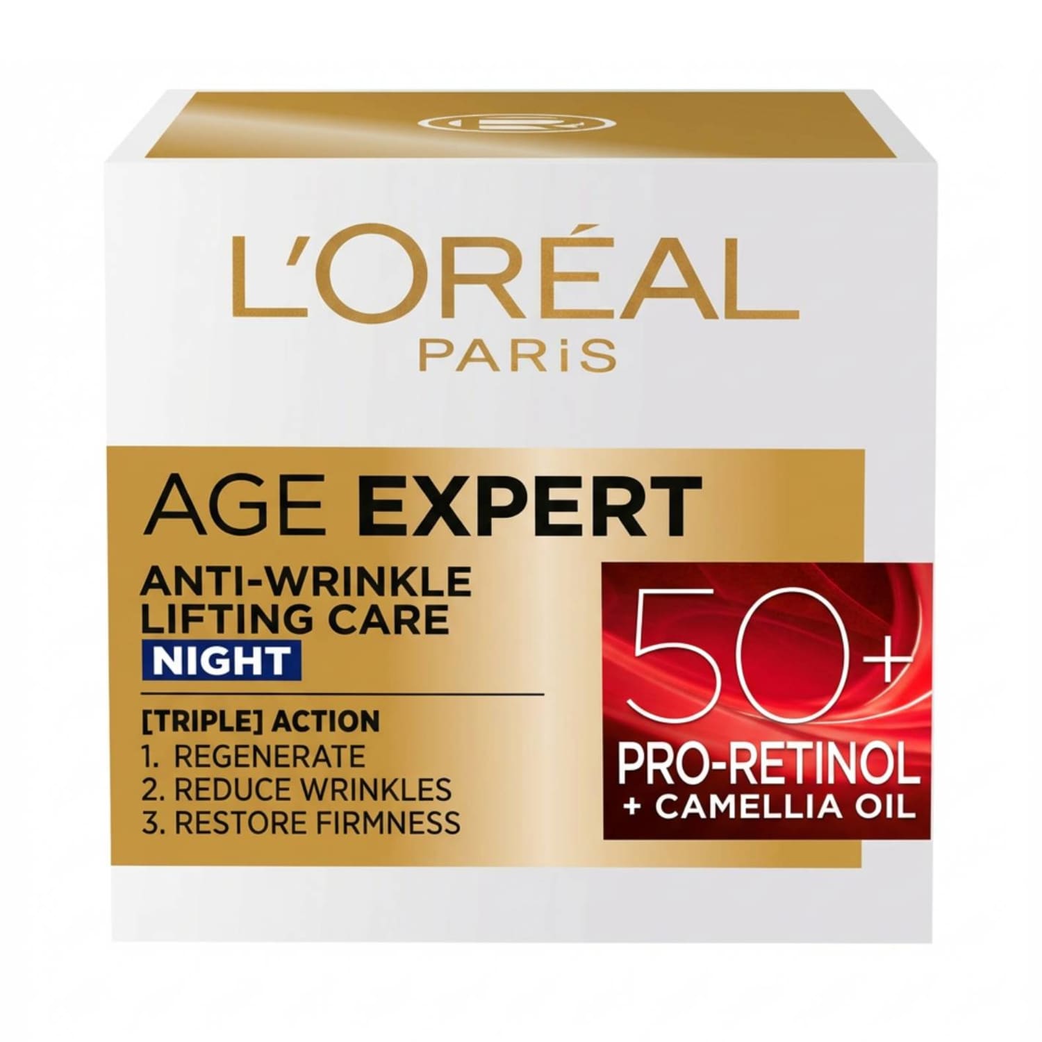 Naktinis veido kremas 50+ AGE EXPERT, 50 ml