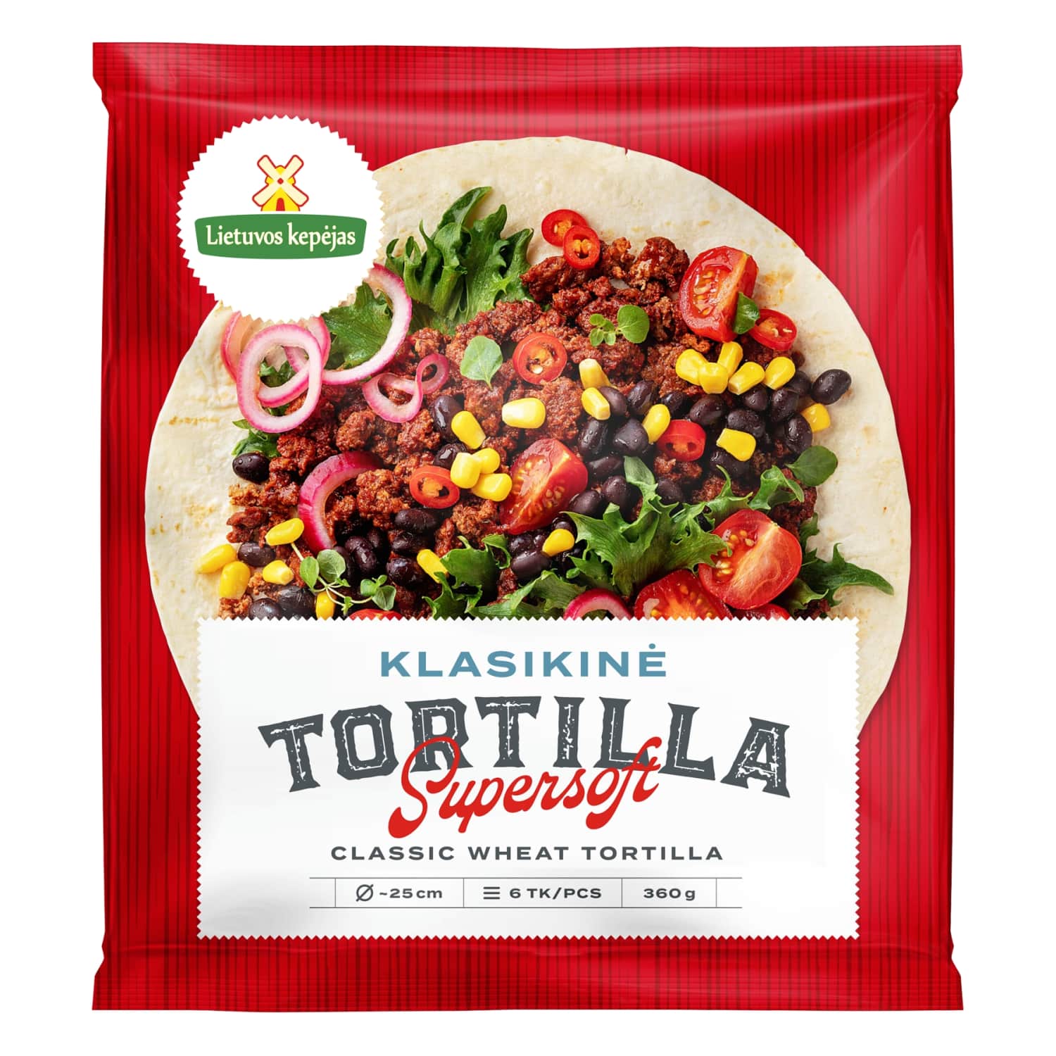 Wheat Tortillas LIETUVOS KEPĖJAS, 25cm, 360g