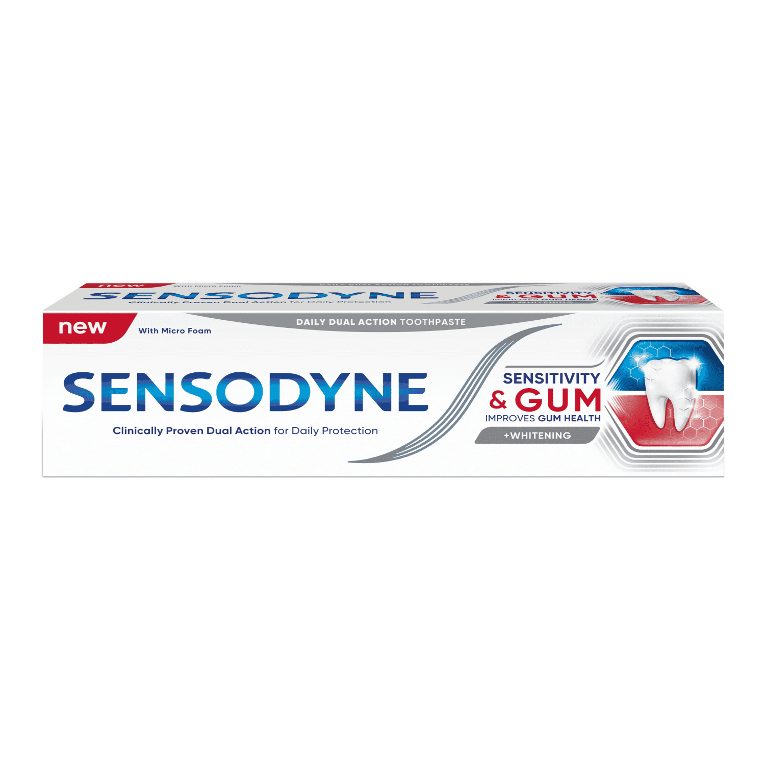 Зубная паста SENSODYNE ЧУВСТВИТЕЛЬНАЯ И ДЕСНЫ ОТБЕЛИВАЮЩАЯ, 75мл
