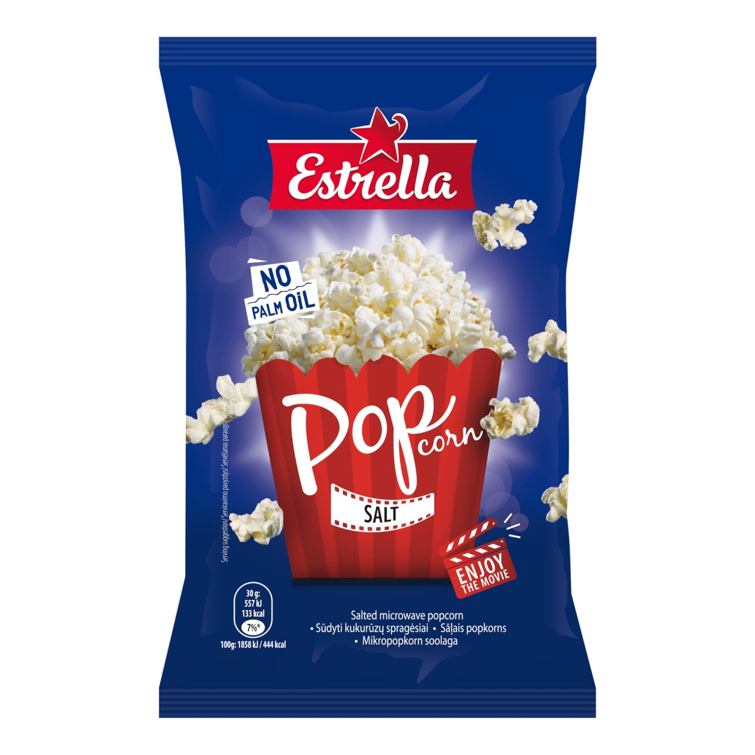 Kukurūzų spragėsiai su druska, ESTRELLA, 90g