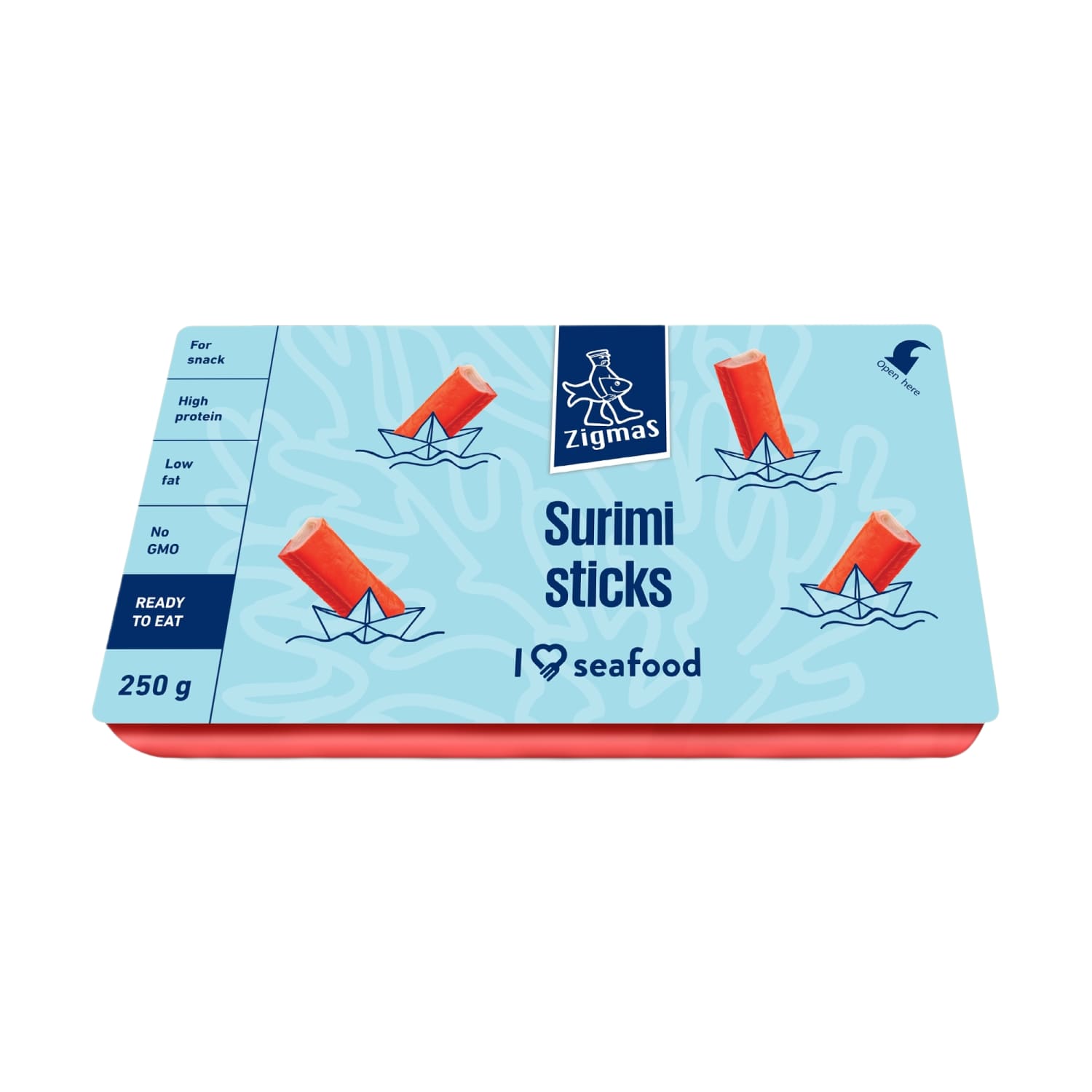 Atšald.krabų lazdelės iš surimio ZIGMAS, 250g