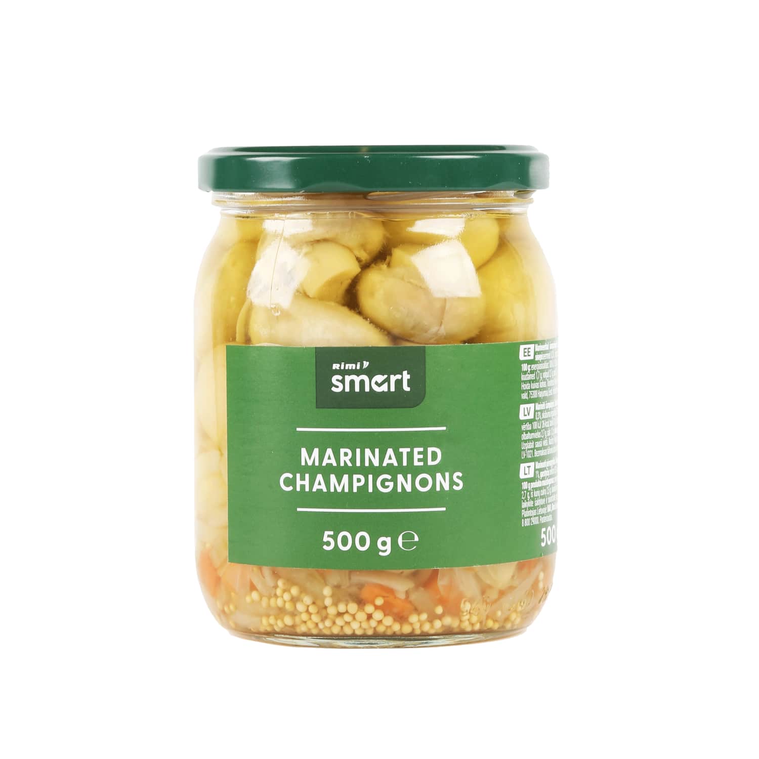 Marinated champignons RIMI SMART, 500 g / 268 g