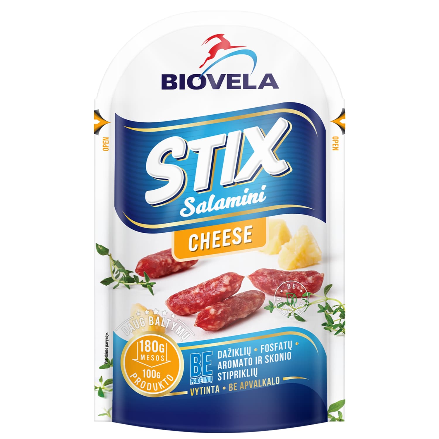 SALAMINI с сыром BIOVELA, a.r., 80 г