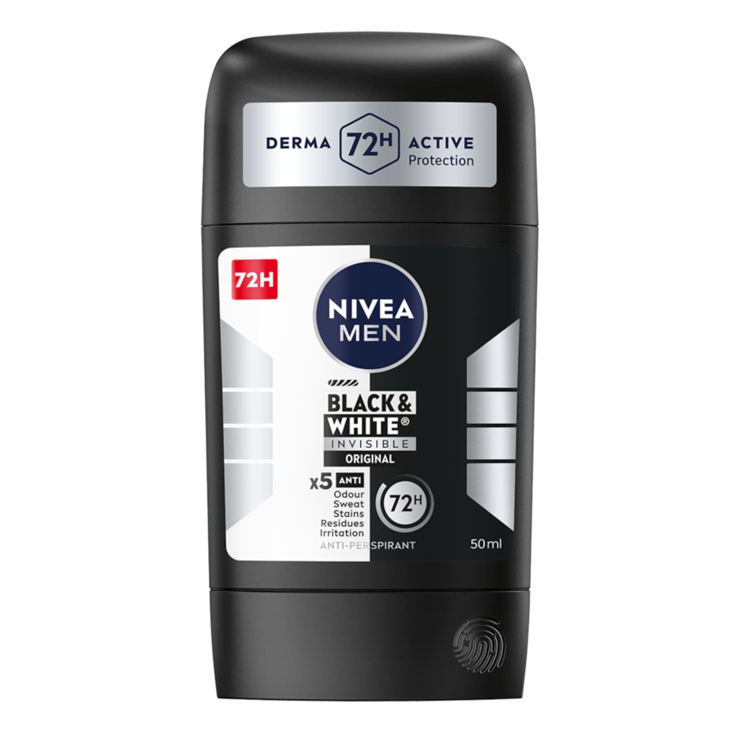 Стиковый антиперспирант для мужчин NIVEA Bl.&Wh., 50мл