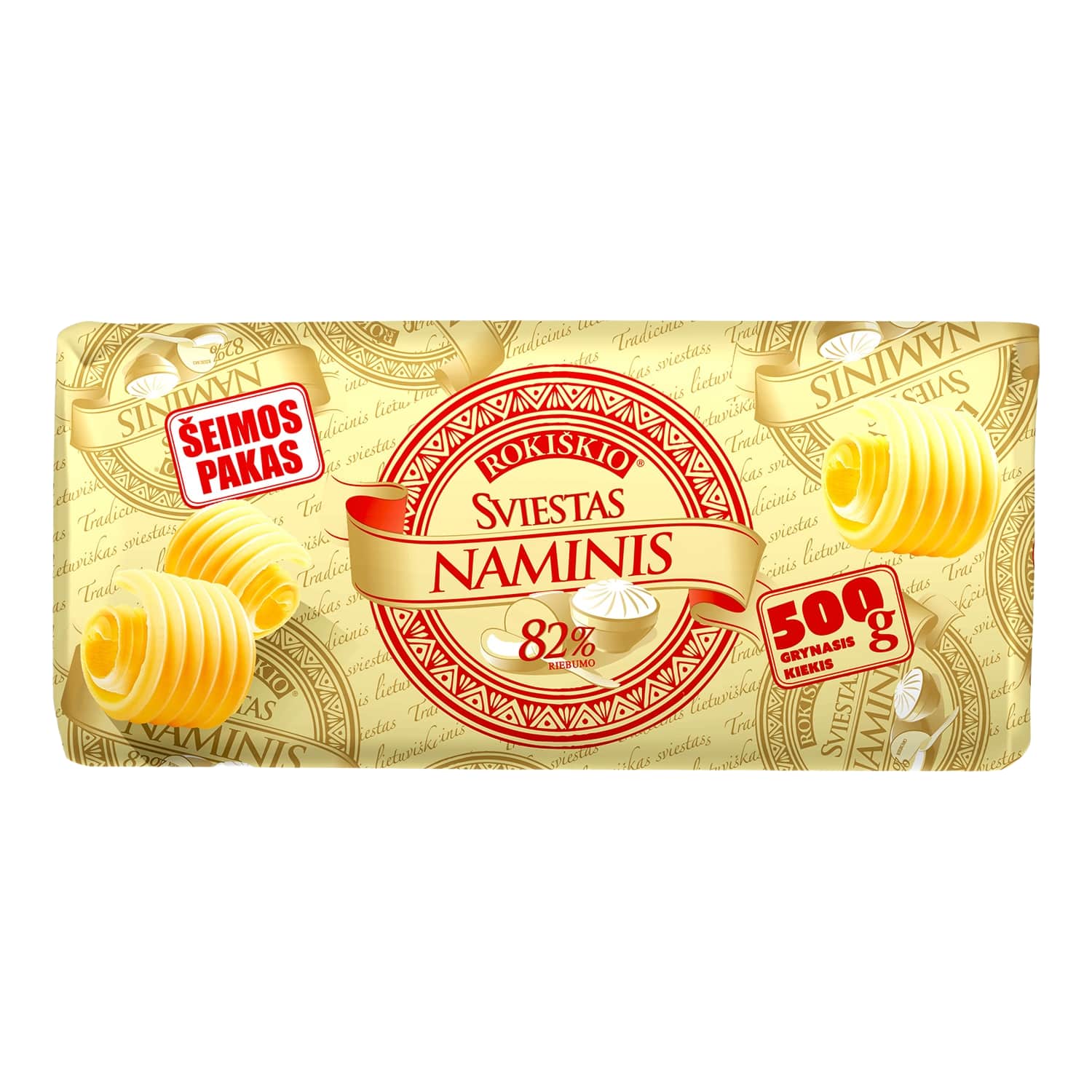 Масло ROKIŠKIO NAMINIS, 82% жира, 500 г