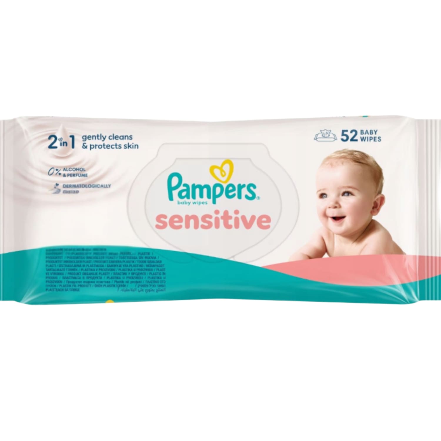 Drėgnos servetėlės PAMPERS SENISTIVE, 52 vnt.