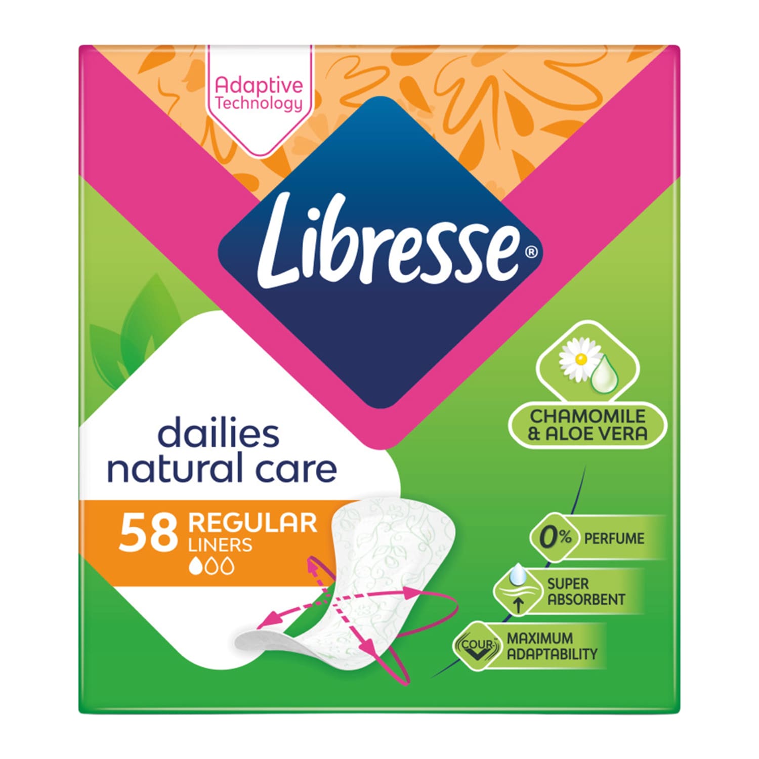 Higien.įklotai LIBRESSE NORMAL NATURAL,58vnt.