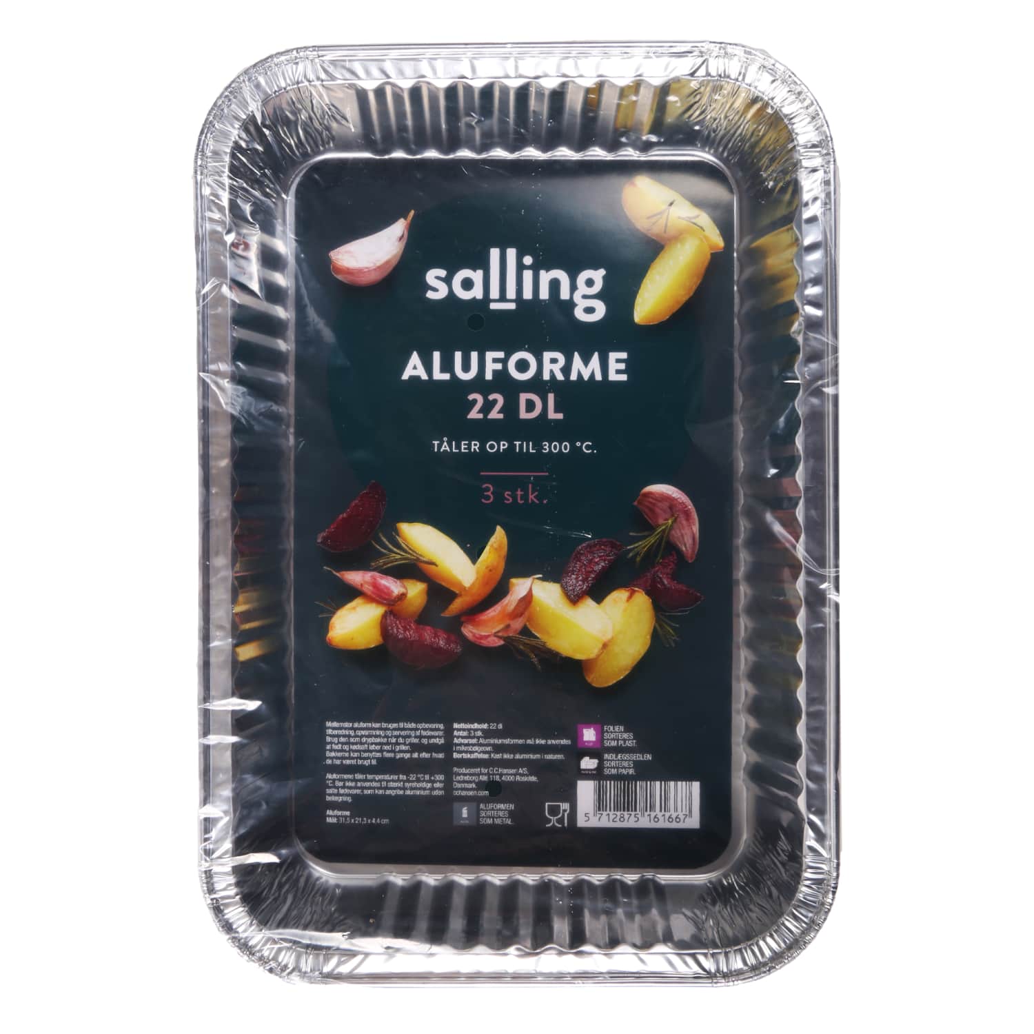 Aliuminio forma SALLING, 2,2 l, 3 vnt.