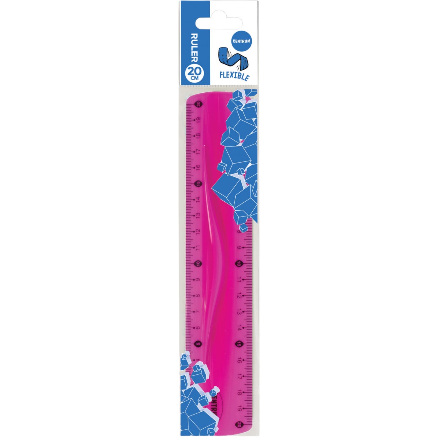 Liniuotė plastikinė CENTRUM, 20 cm