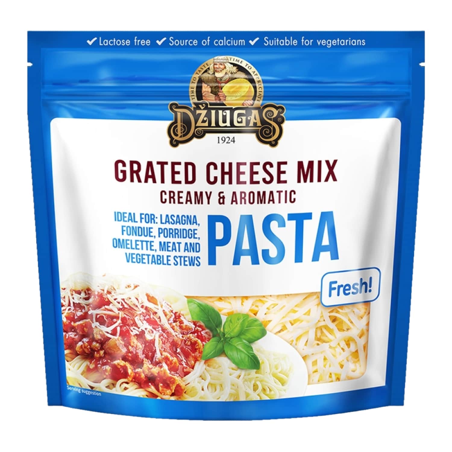 Grated cheese pasta DŽIUGAS MIX, 42% fat, 200g