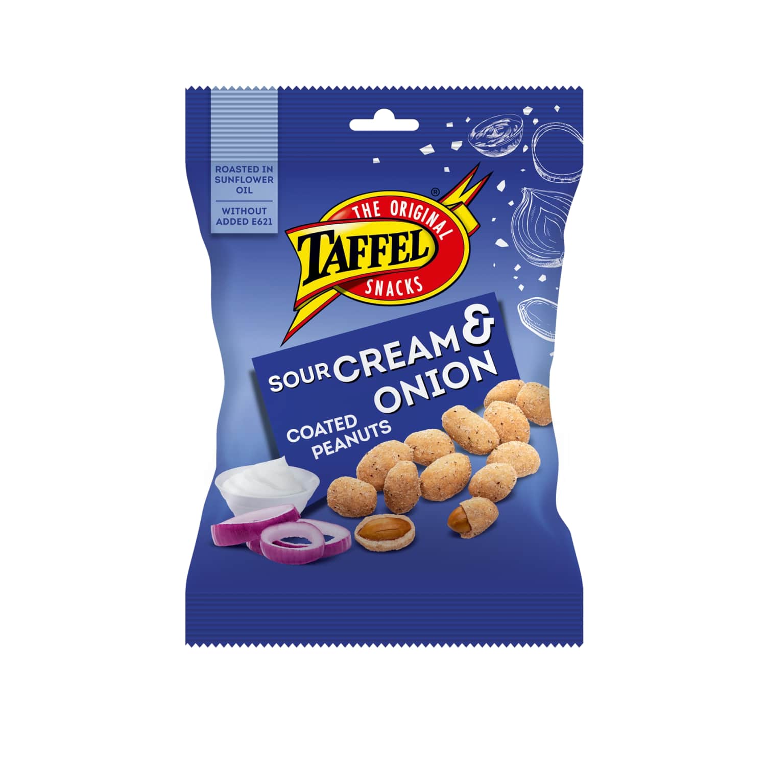 Соленые орехи с чесноком и луком TAFFEL, 140 г