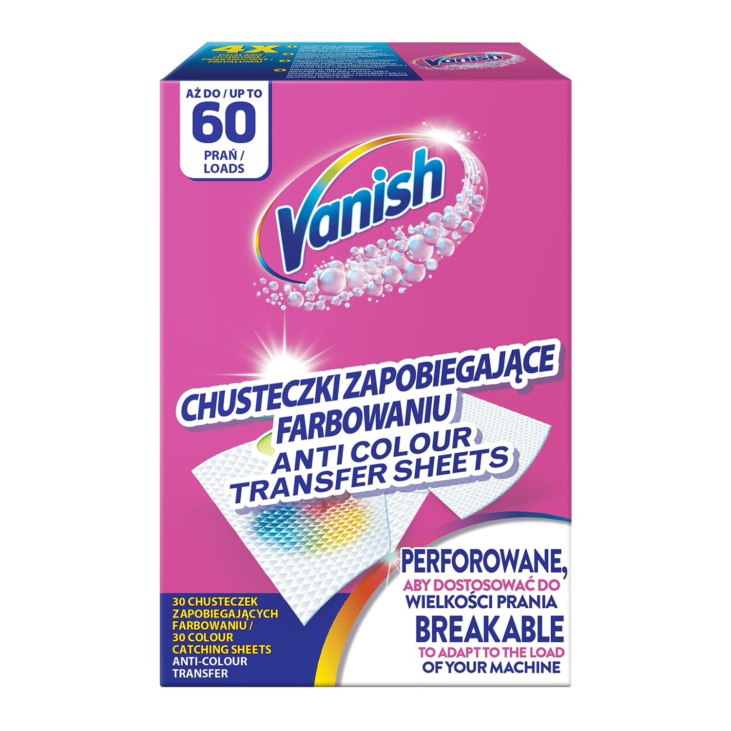 Skalbin. servetėlės VANISH, 60 skalb., 30 vnt