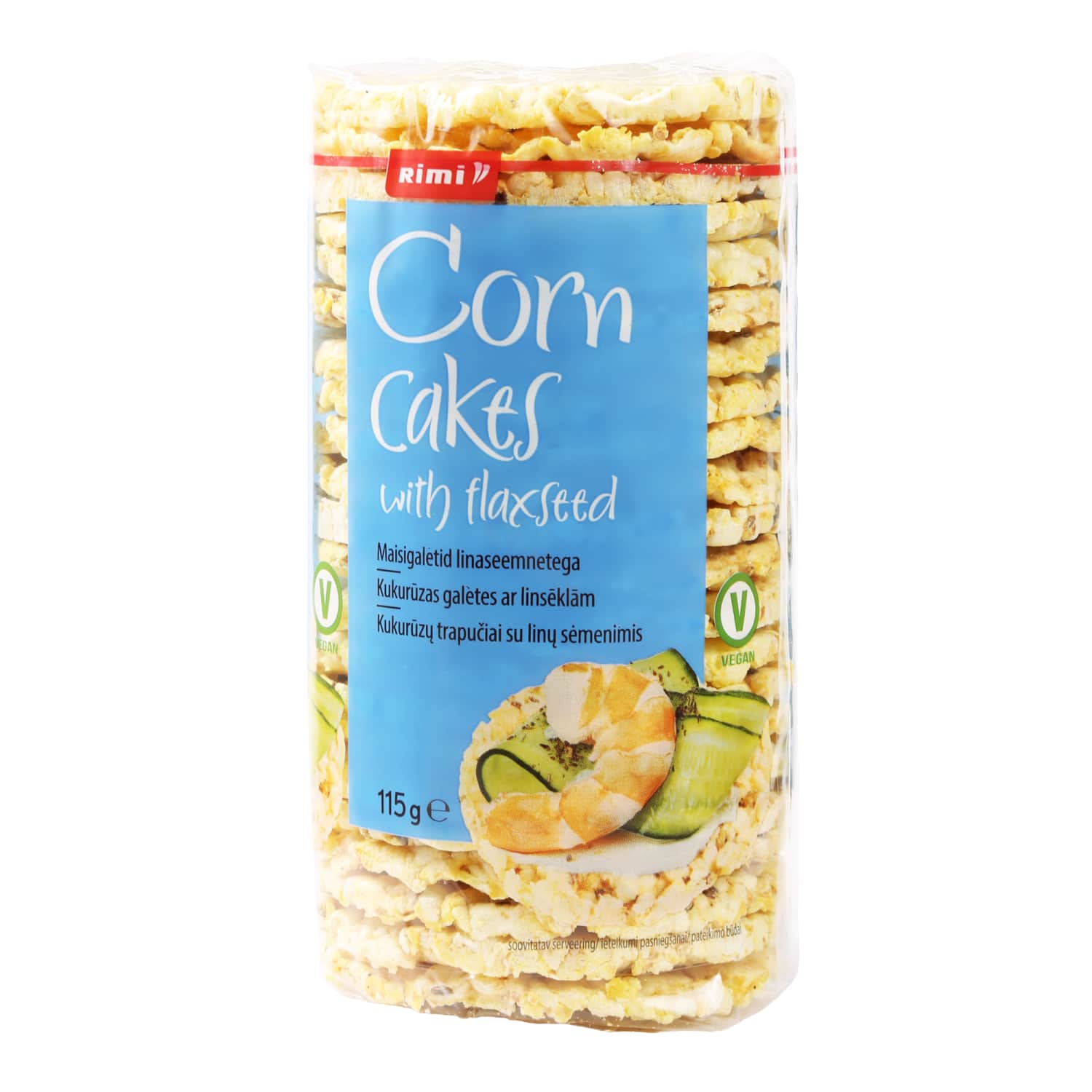 Corn crackers with flax seeds RIMI, 115 g