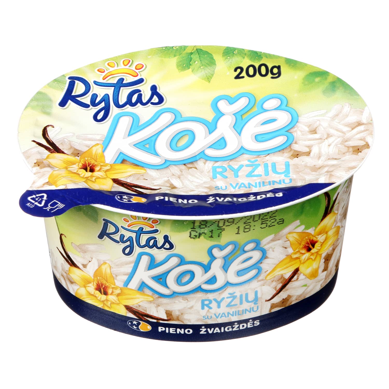 Rice porridge with vanilla RYTAS, 6%, 200 g