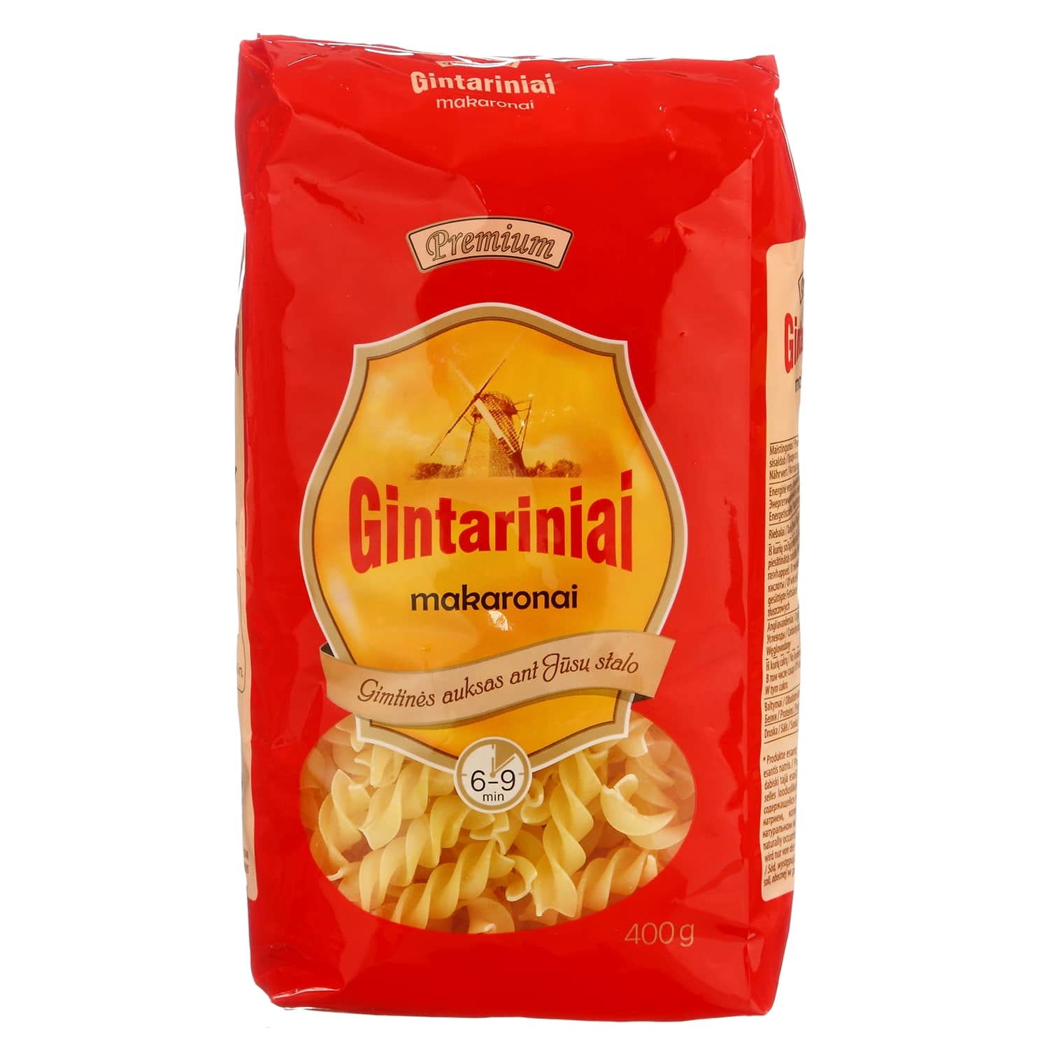 GINTARINIAI makaronai, 400 g