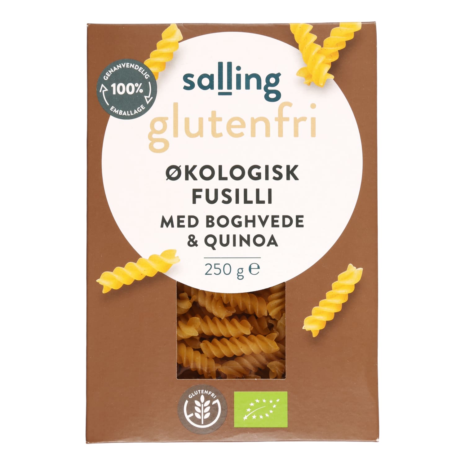 Органические макароны FUSILLI с глютеном SALL.GLUT., 250 г