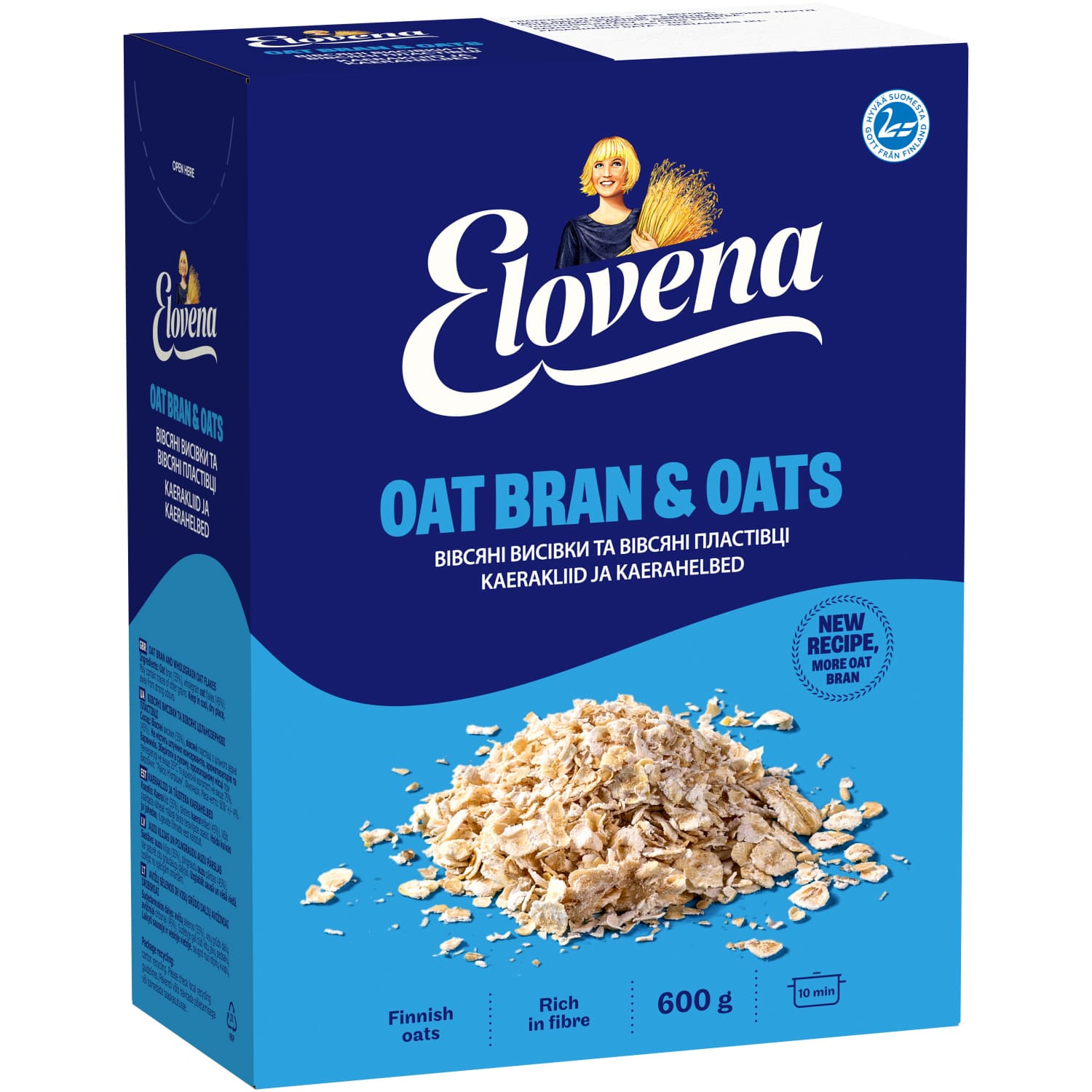 Oat flakes with oat bran ELOVENA, 600 g
