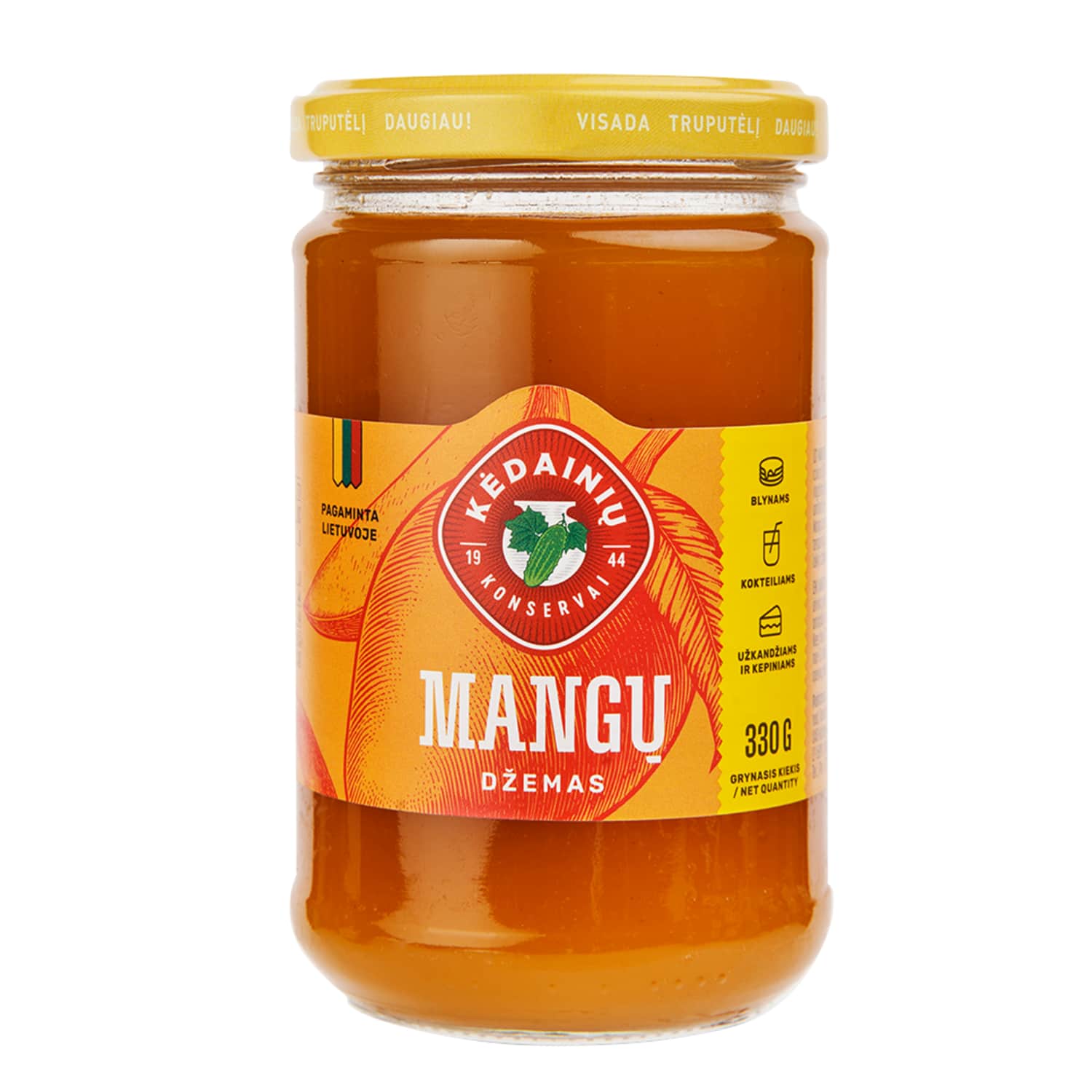 Mangų džemas KĖDAINIŲ KONSERVAI, 330 g
