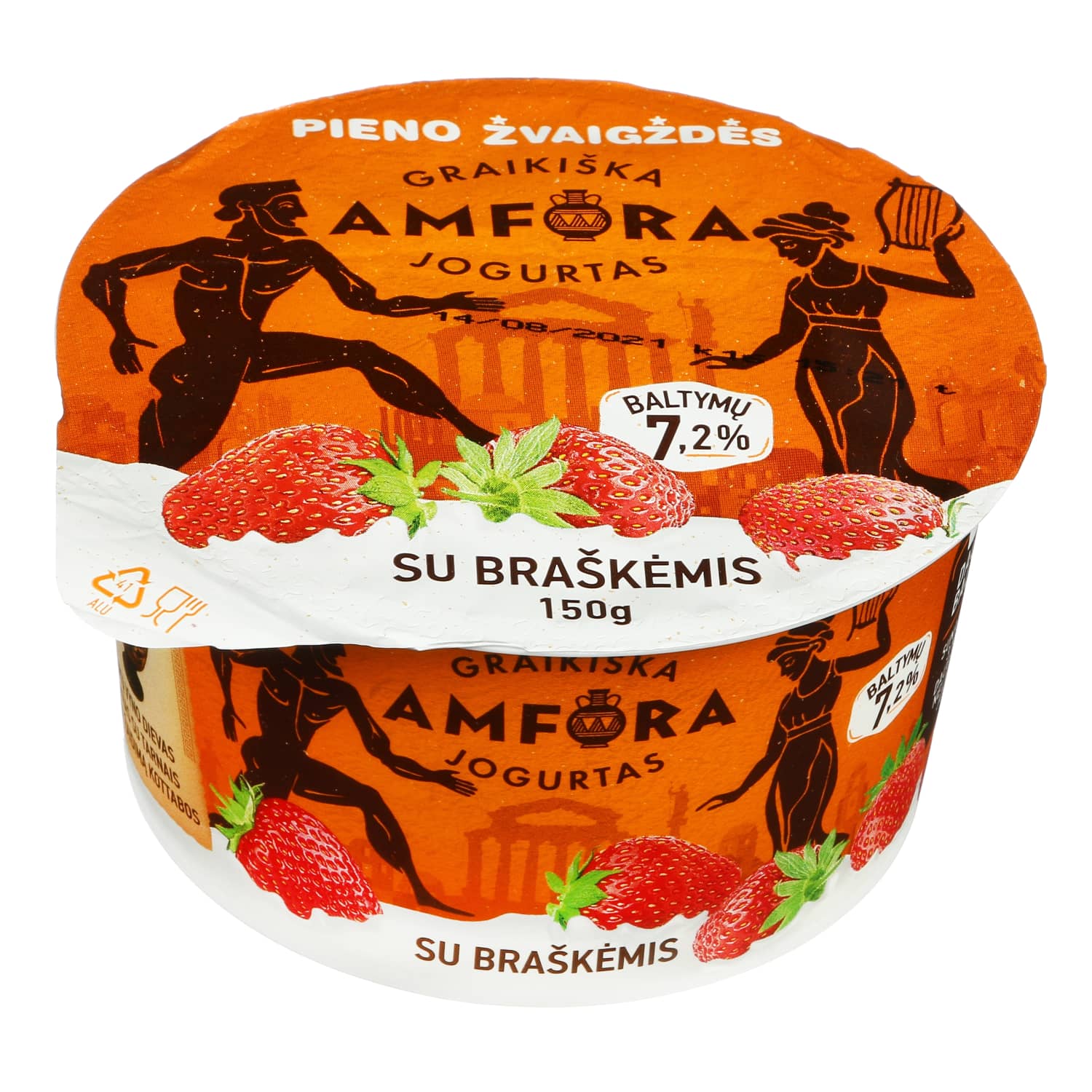 Yogurt with strawberry GRAIKIŠKA AMFORA, 3.1%, 150g