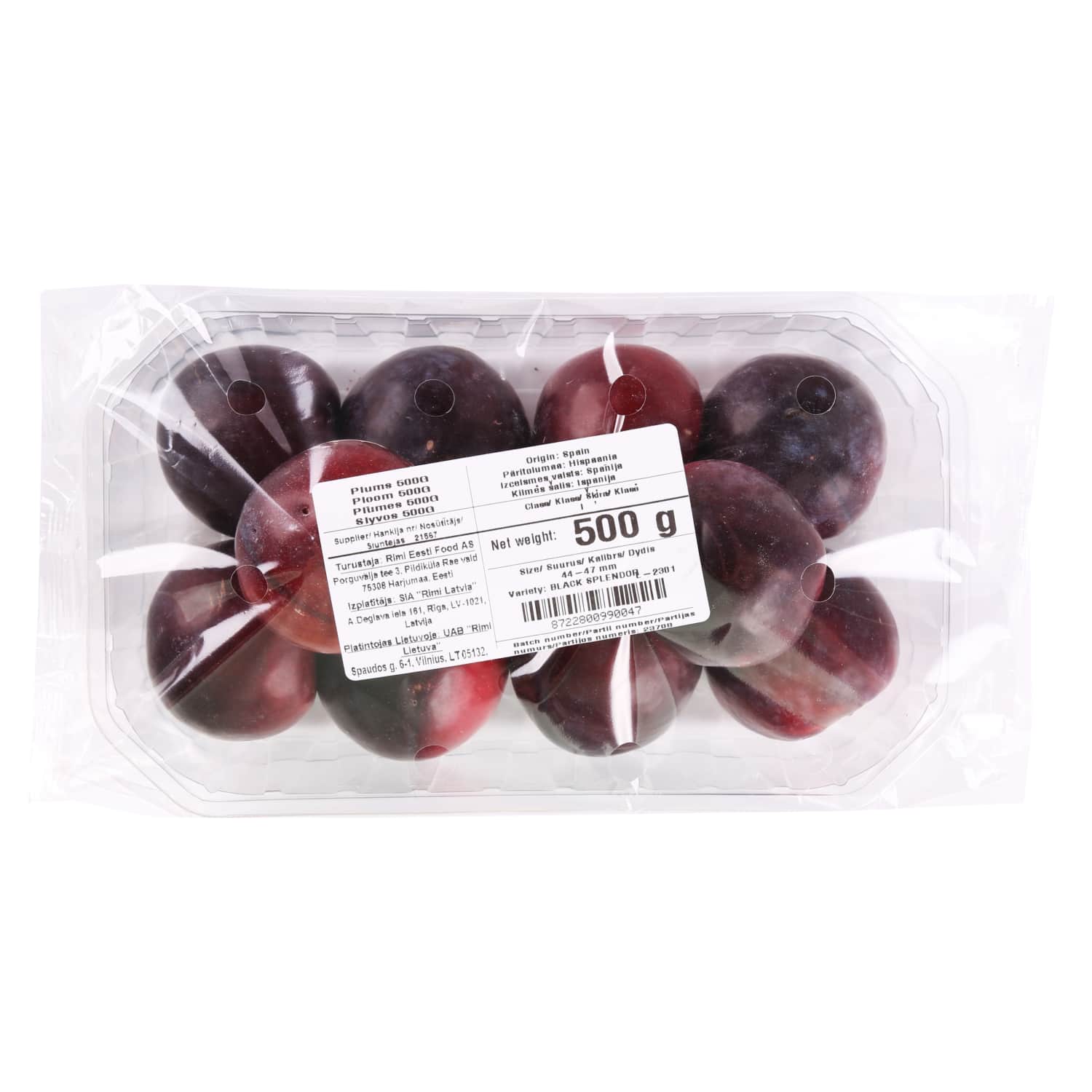 Raudonos fasuotos slyvos, 500g