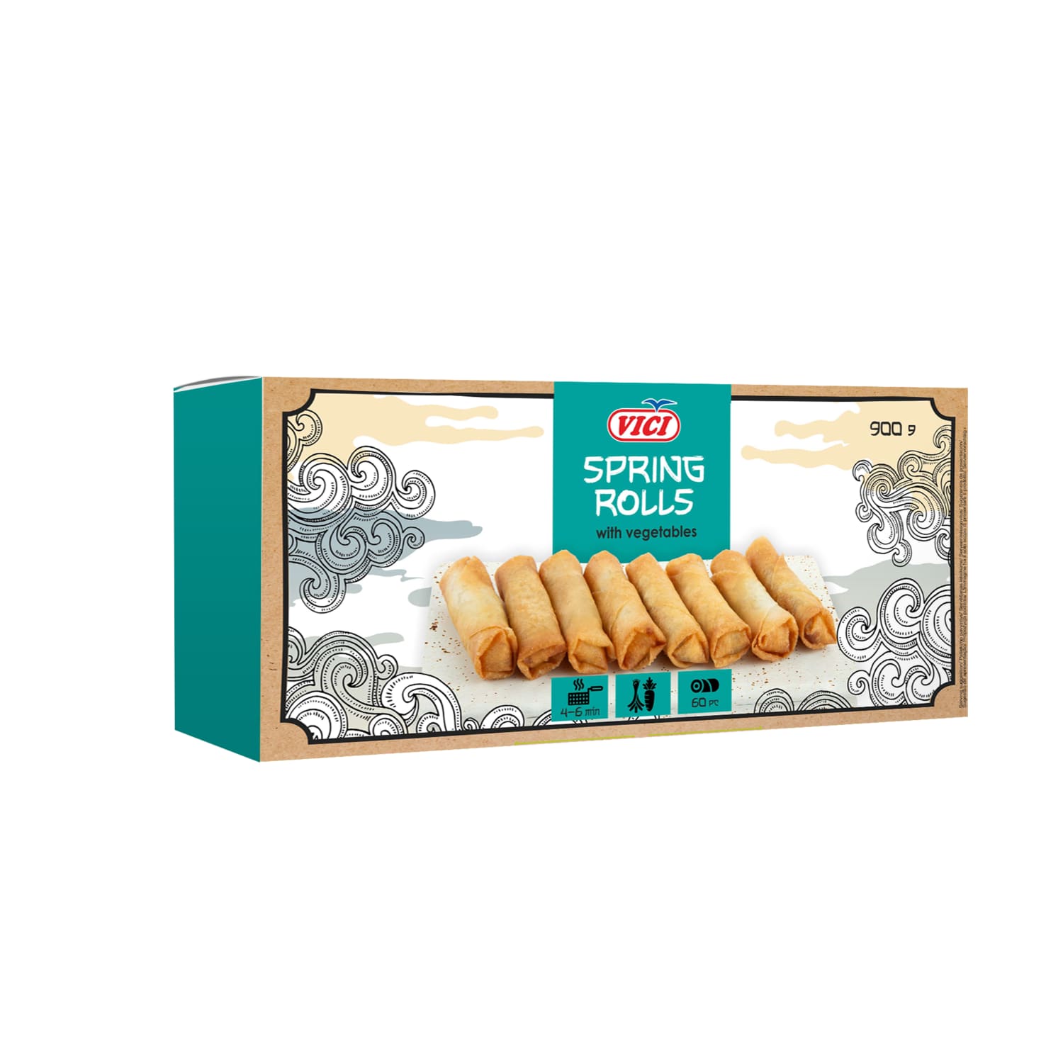 Frozen spring rolls VIČI with vegetables, 900 g